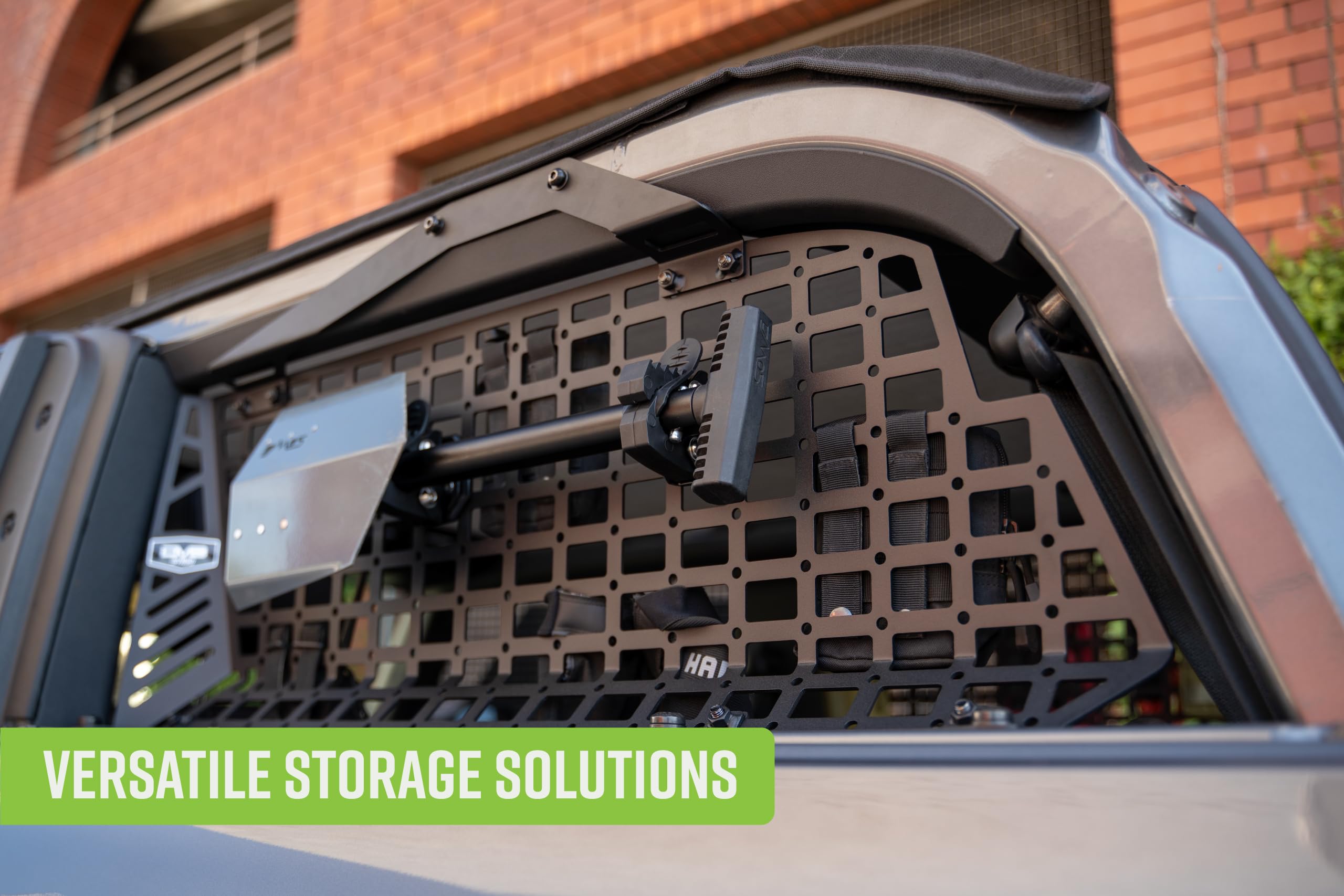 Rear Window Pocket Molle Panels DV8 Offroad for 2021-2025 Ford Bronco 2-Door | Wide Range of Mounting Options | Rigid Fitment | M6 Slots for Carriage Bolt Mounting | Fully Bolt-On Install | 3mm Steel