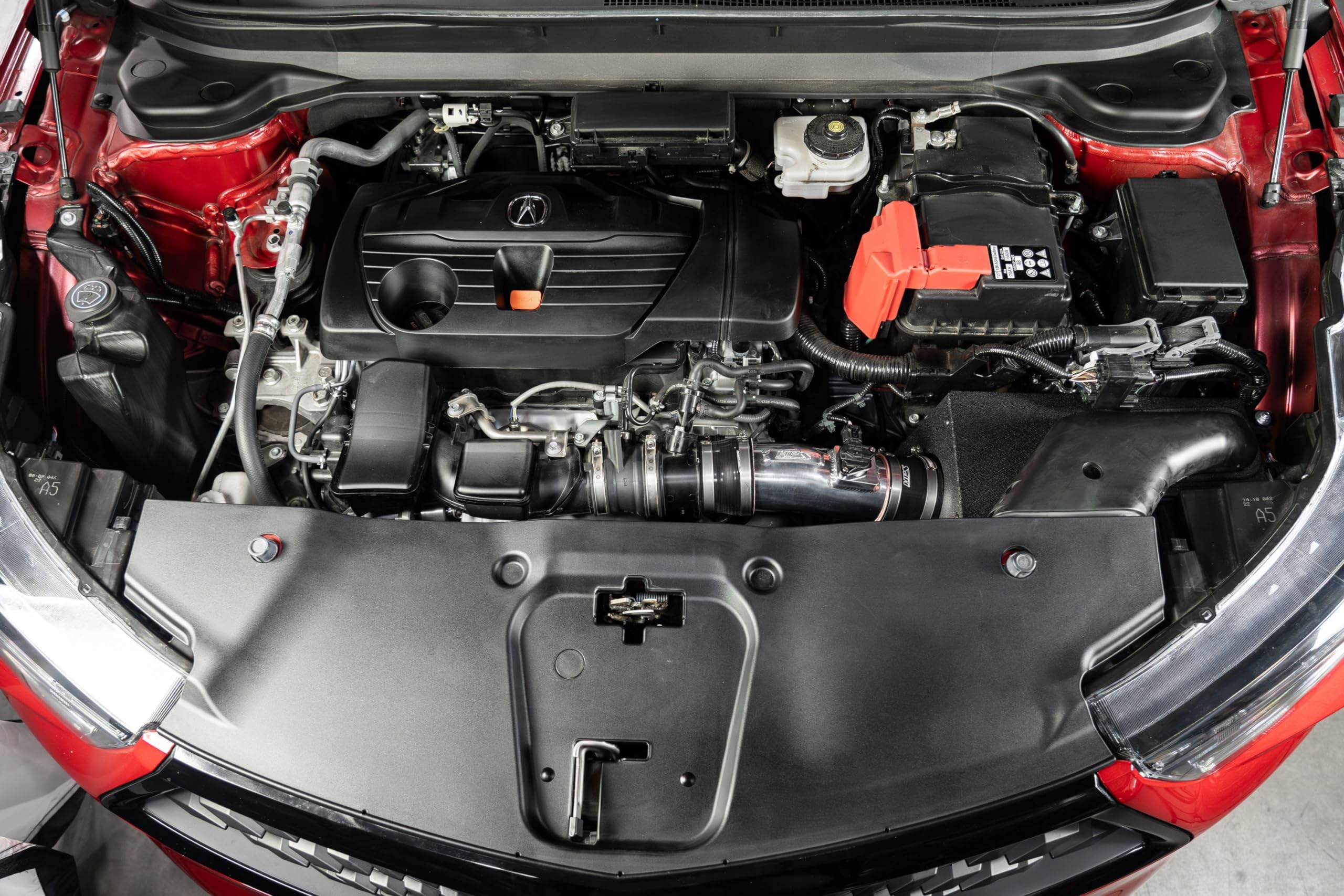 HPS Air Intake Kit Polish with Heat Shield Cool Ram Compatible for 2019-2024 Acura RDX 2.0L Turbo, 827-729P