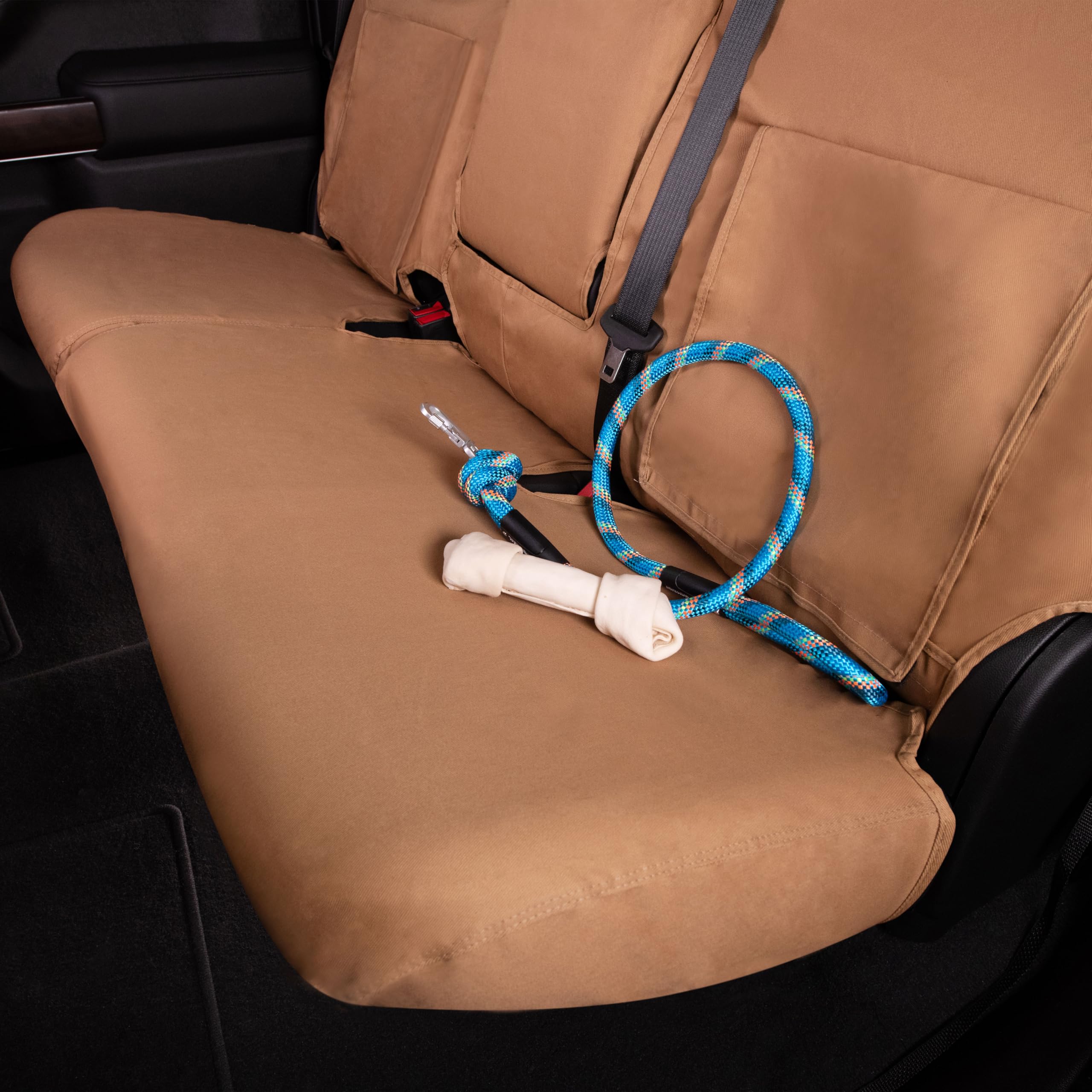 Covercraft Custom Polycotton Seat Covers | Fits 2023-2025 Honda CR-V (Includes Hybrid) | 2nd Row 60/40 Bench Seat, Tan
