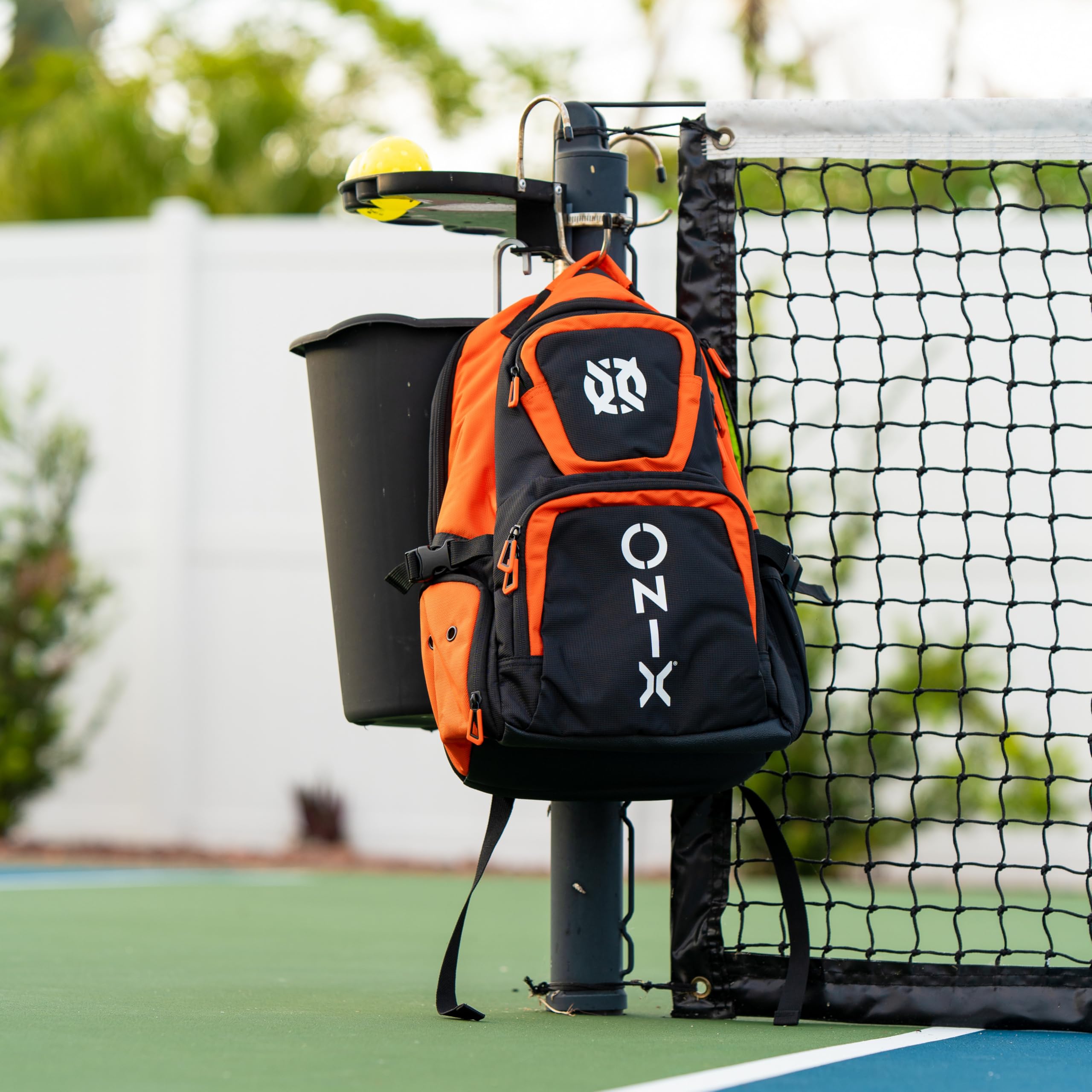 ONIX Pro Team Pickleball Durable Polyester Padded Paddle Compartment Easy to Carry Backpack — Orange/Black