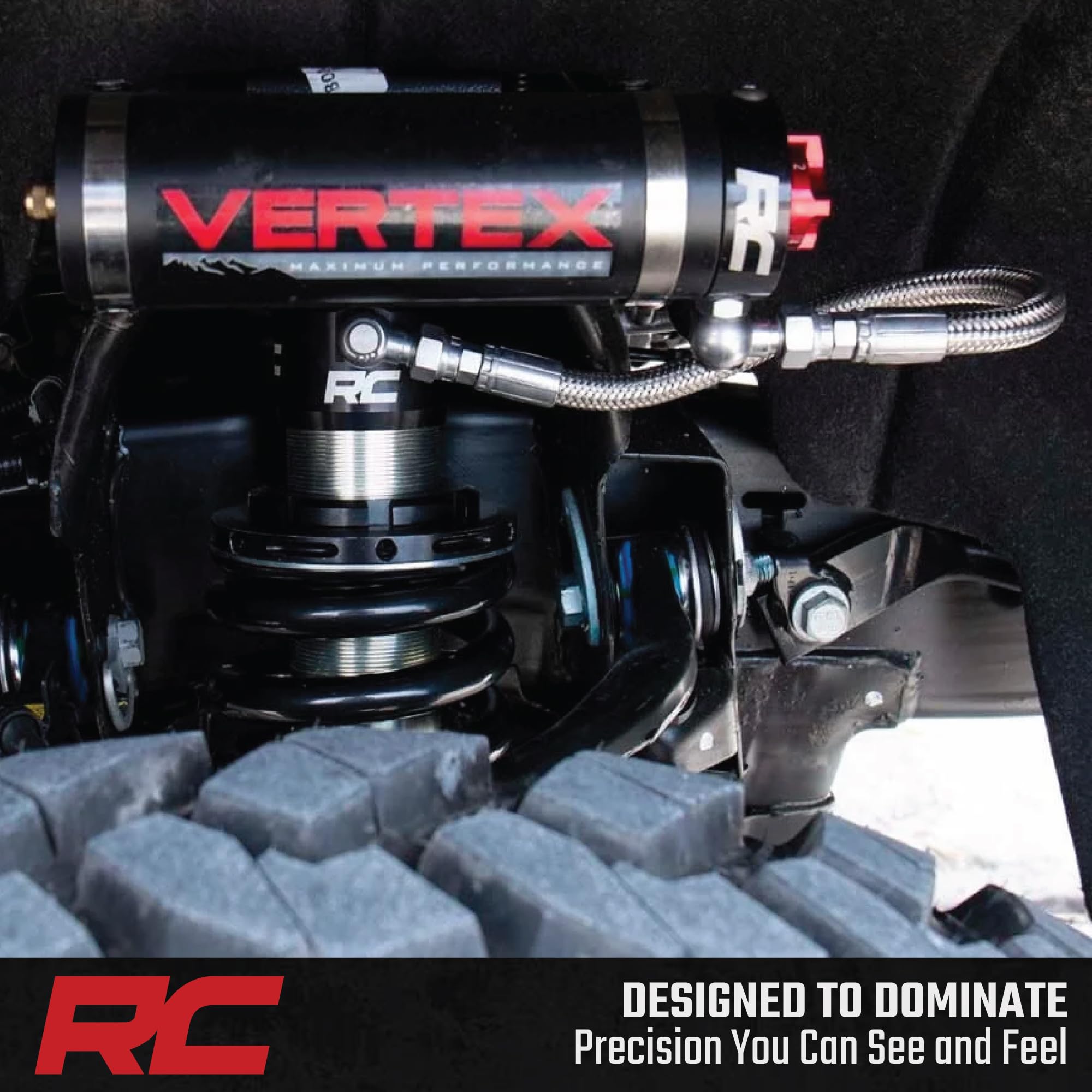 6.5-7.5" Rough Country Vertex Coilovers for 14-24 Ford F-150 2WD - 689004_A