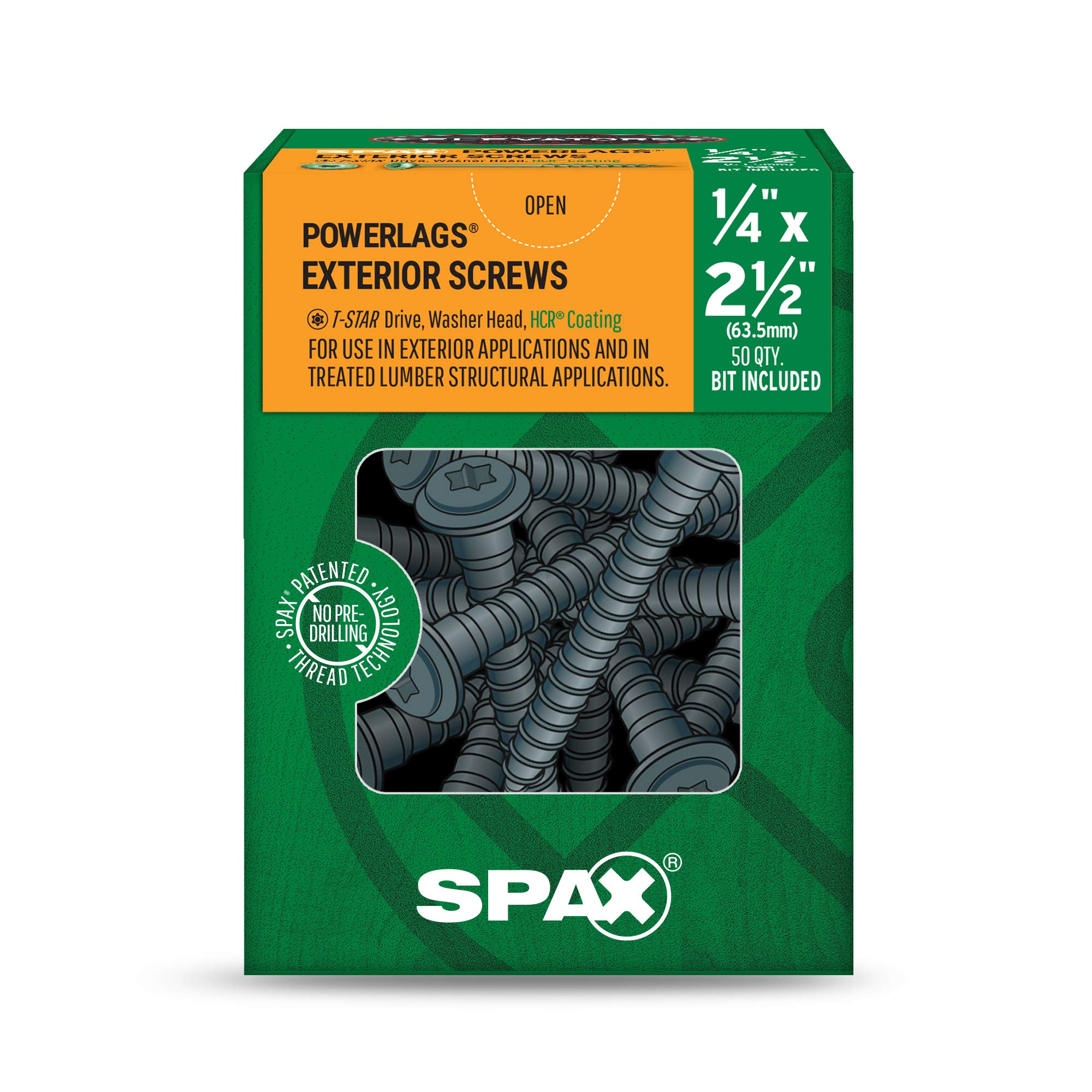 1/4 x 2-1/2” Structural Lag Screws Elevators Made in The USA (1 Box Contains 50 Screws)