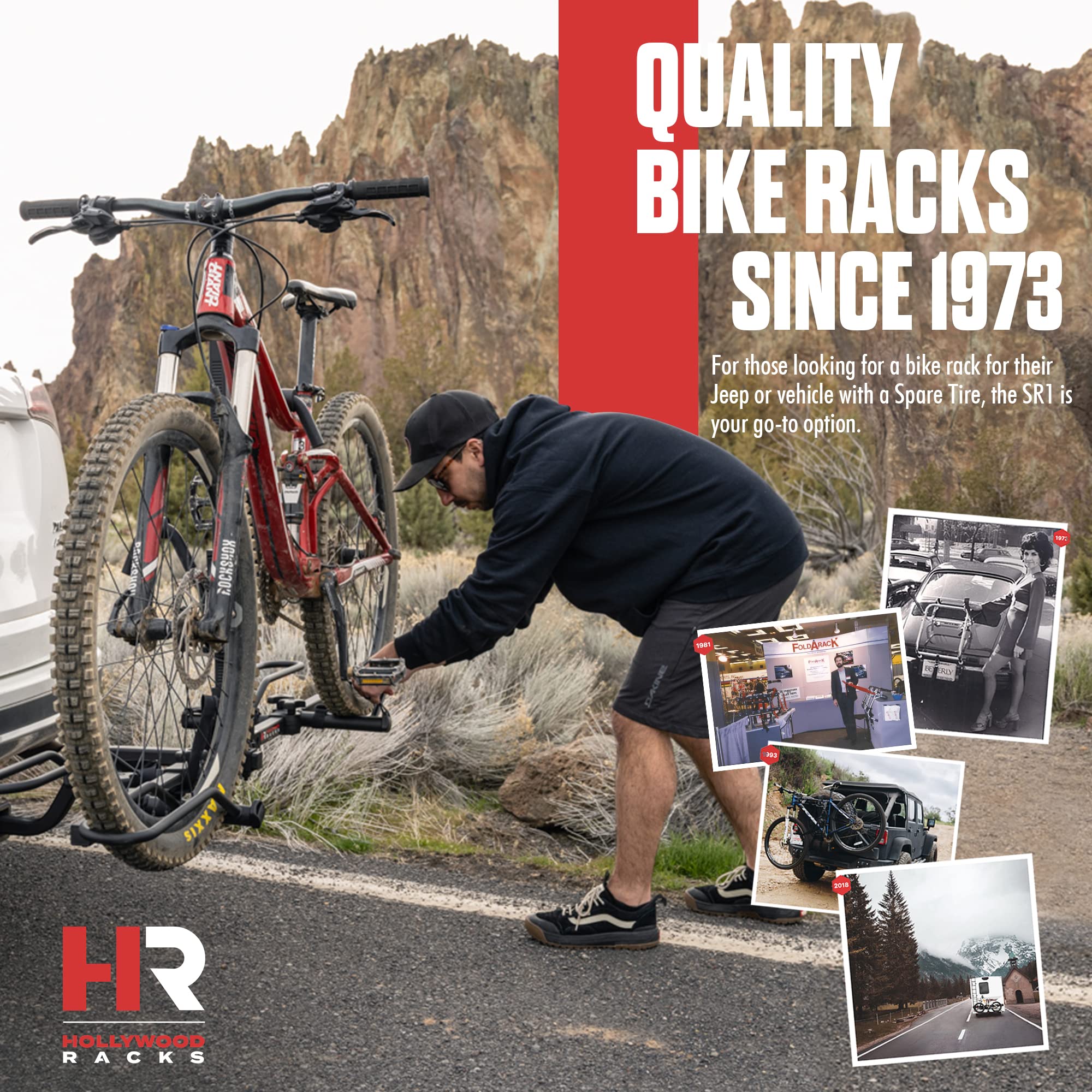 Trail Rider Hollywood Racks, Hitch Mount Rack, 1-1/4'' and 2'', Bikes: 2