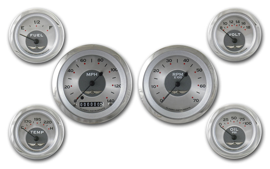 AW01SLC Classic Instruments All American 6 Gauge Set - GM