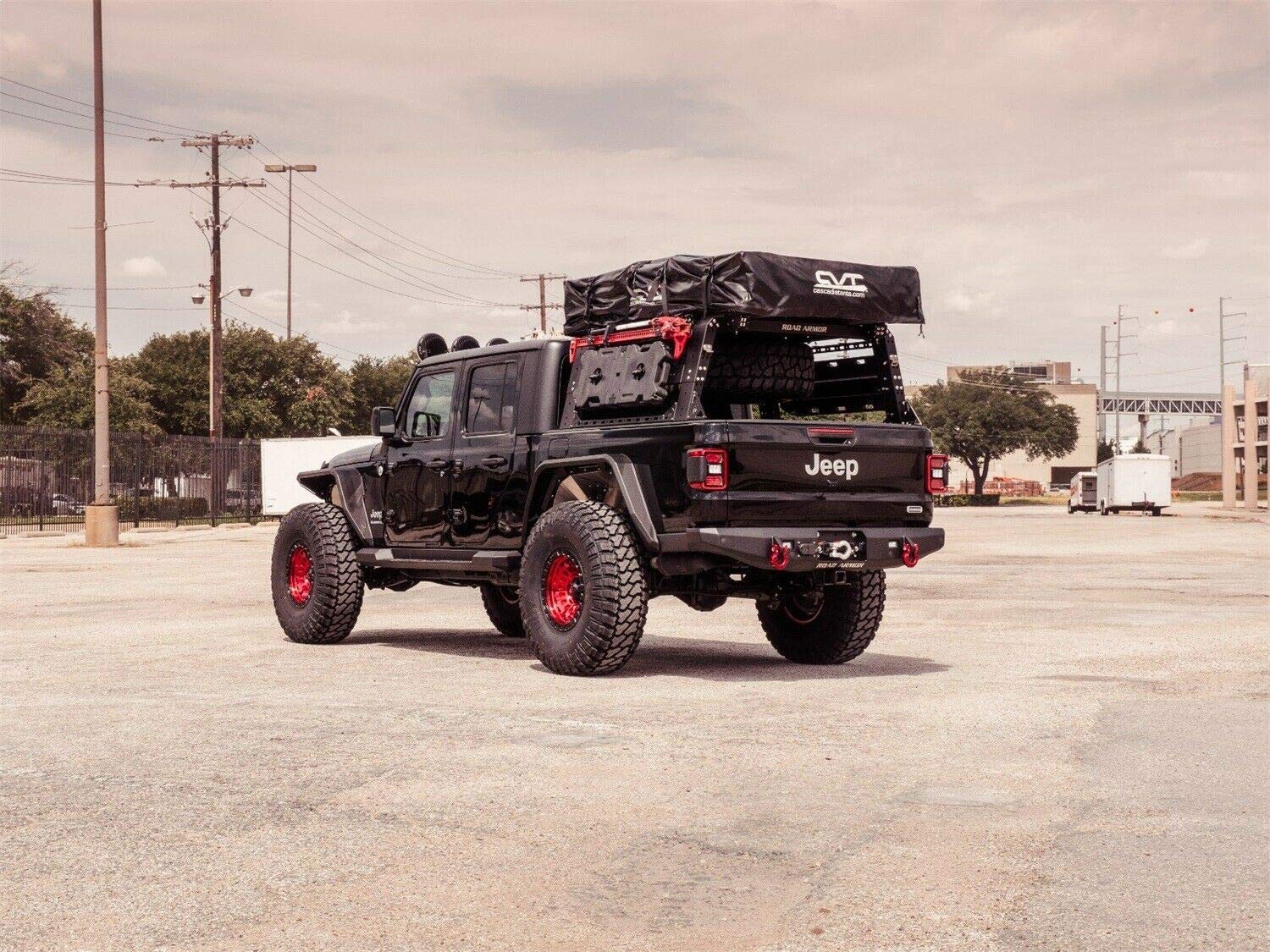 Rear Fendor Flares Road Armor RDA520AFR0B Fits Jeep Gladiator, Black