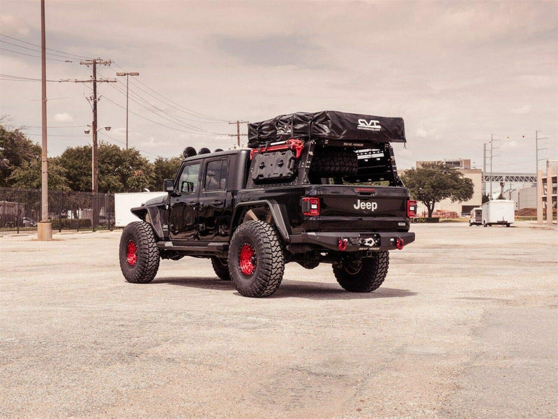 Rear Fendor Flares Road Armor RDA520AFR0B Fits Jeep Gladiator, Black