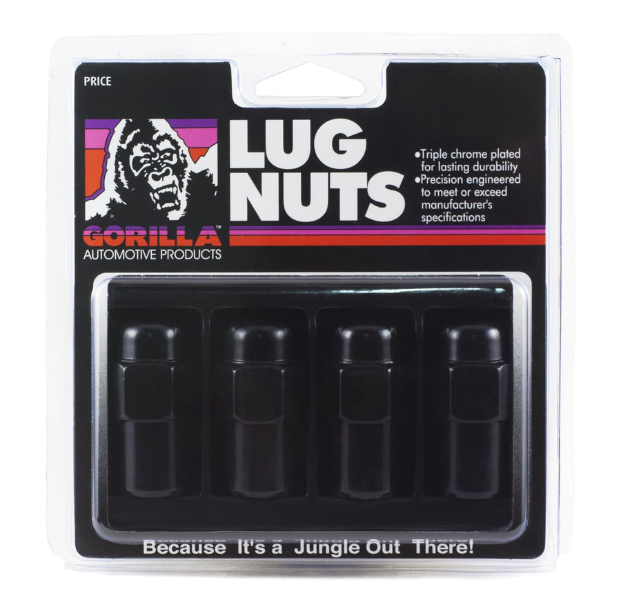 Black Chrome Gorilla Automotive 73177BC Standard Mag Lug Nuts (7/16" Thread Size)