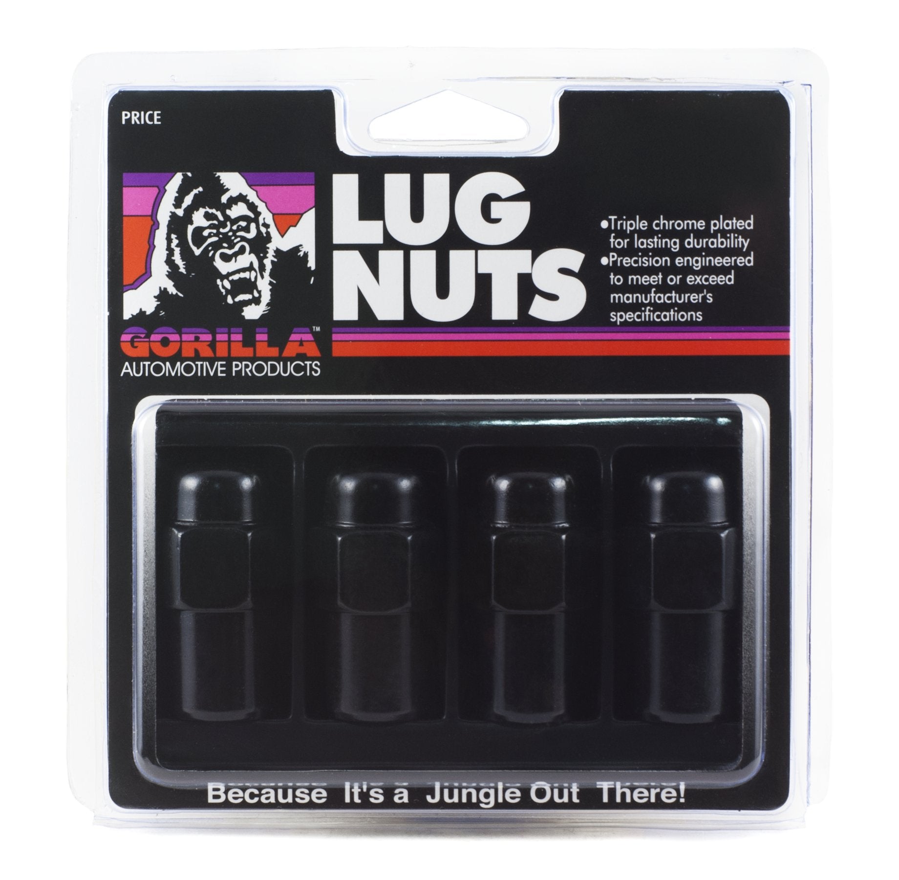 Black Chrome Gorilla Automotive 73187BC Standard Mag Lug Nuts (1/2" Thread Size)