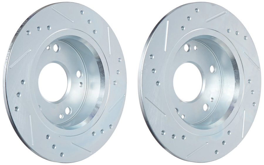 Power Stop Rear JBR964XPR Drilled & Slotted Rotor Pair For Acura TSX 2004-2008, Honda Accord 2003-2007 [Model Specific]