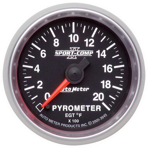 Auto Meter 2-1/16" 0-2000 F Full Sweep Electric Pyrometer E.G.T. (Exhaust Gas Temperature) 3645