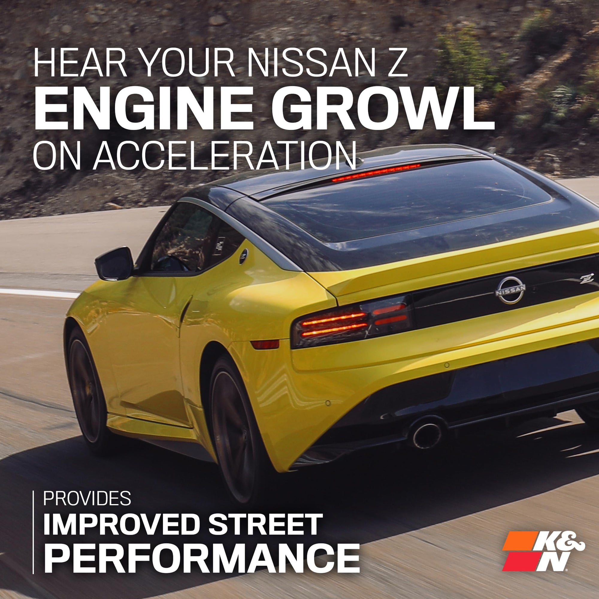 Cold Air Intake System K&N: High-Flow Air Filter, Increase Performance & Acceleration: Compatible with 2023-2024 Nissan: Z, 69-7086TC