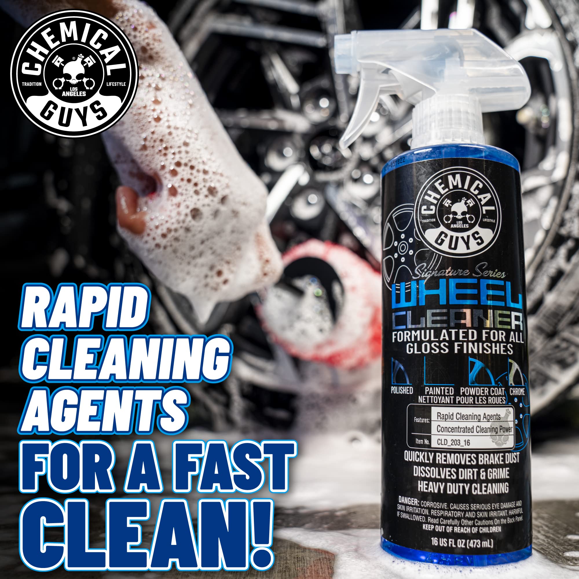 Chemical Guys Signature Series CLD_203 Wheel Cleaner, Formated For All Gloss Finishes, Safe for Cars, Trucks, SUVs, Motorcycles, RVs & More 128 fl oz (1 Gallon)