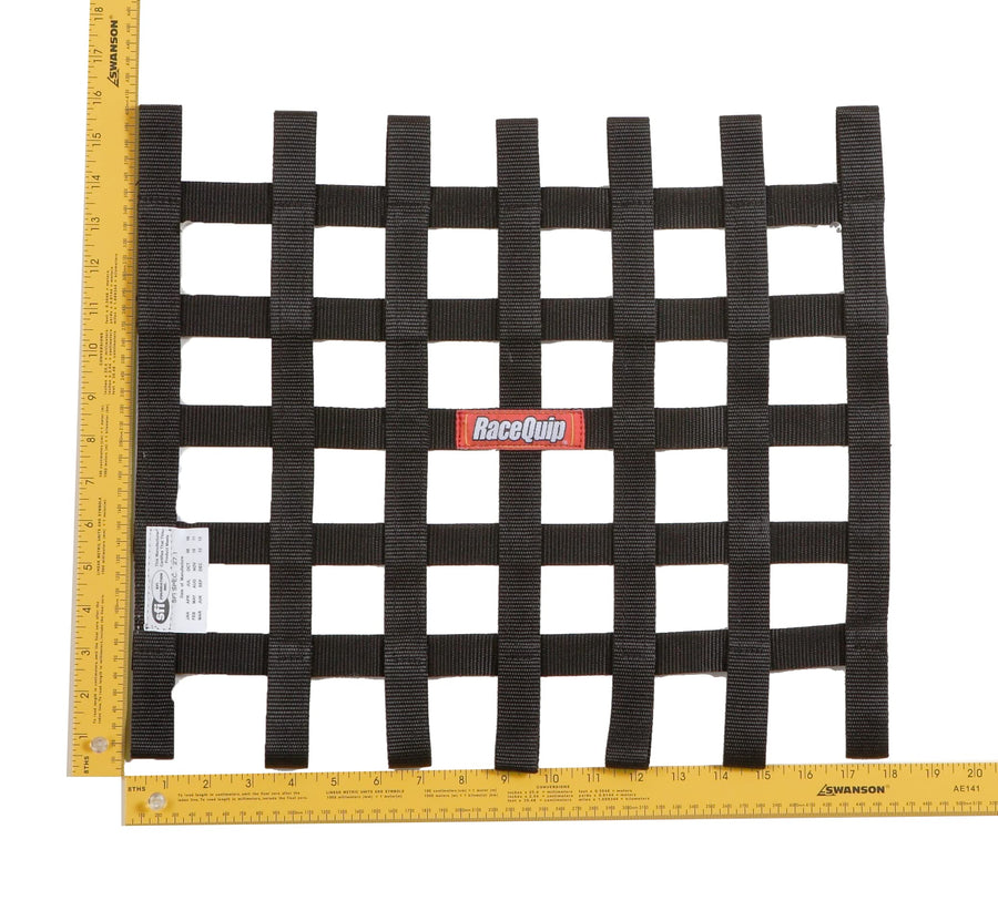 Window Net RaceQuip 726001RQP SFI 27.1 1 in Webbing 15 x 18 in Rectangle Black