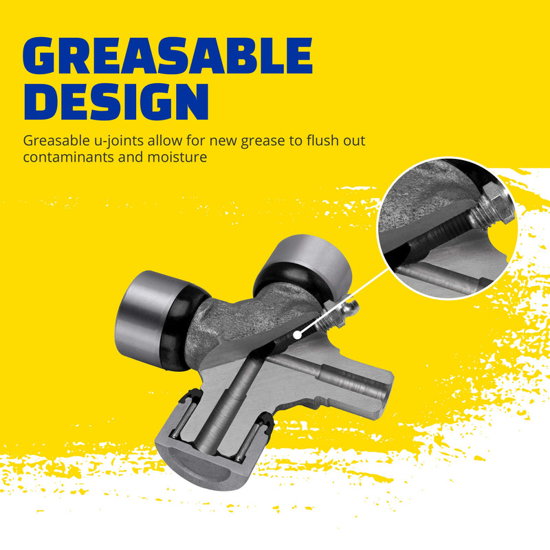 Premium MOOG Greaseable Universal Joint for Our 1200 Series; Rockwell L12 Series