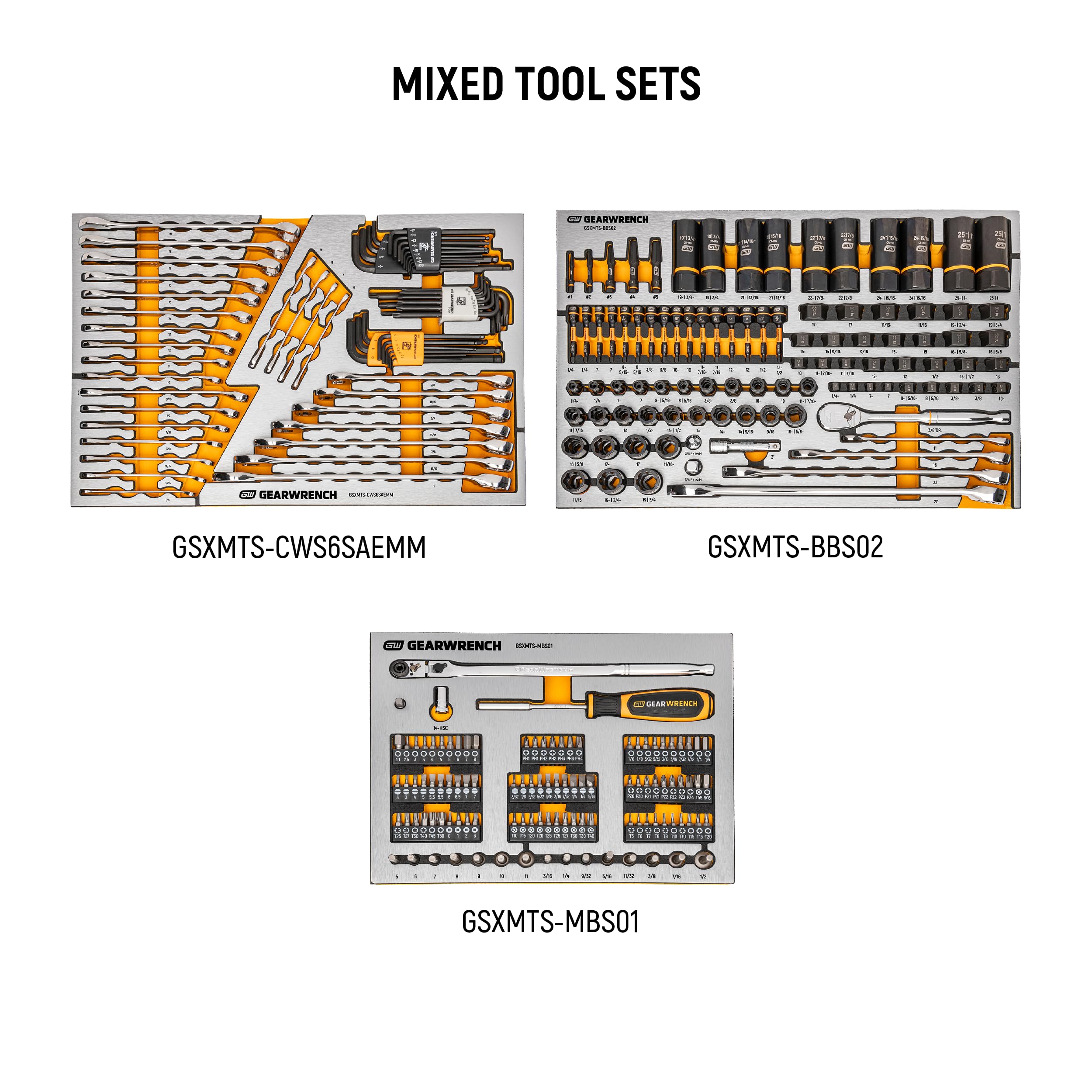 Master GEARWRENCH Mechanics Tool Set 873 Piece in Premium Modular Foam Trays with GSX Mobile Tool Storage | MEGAMOD873