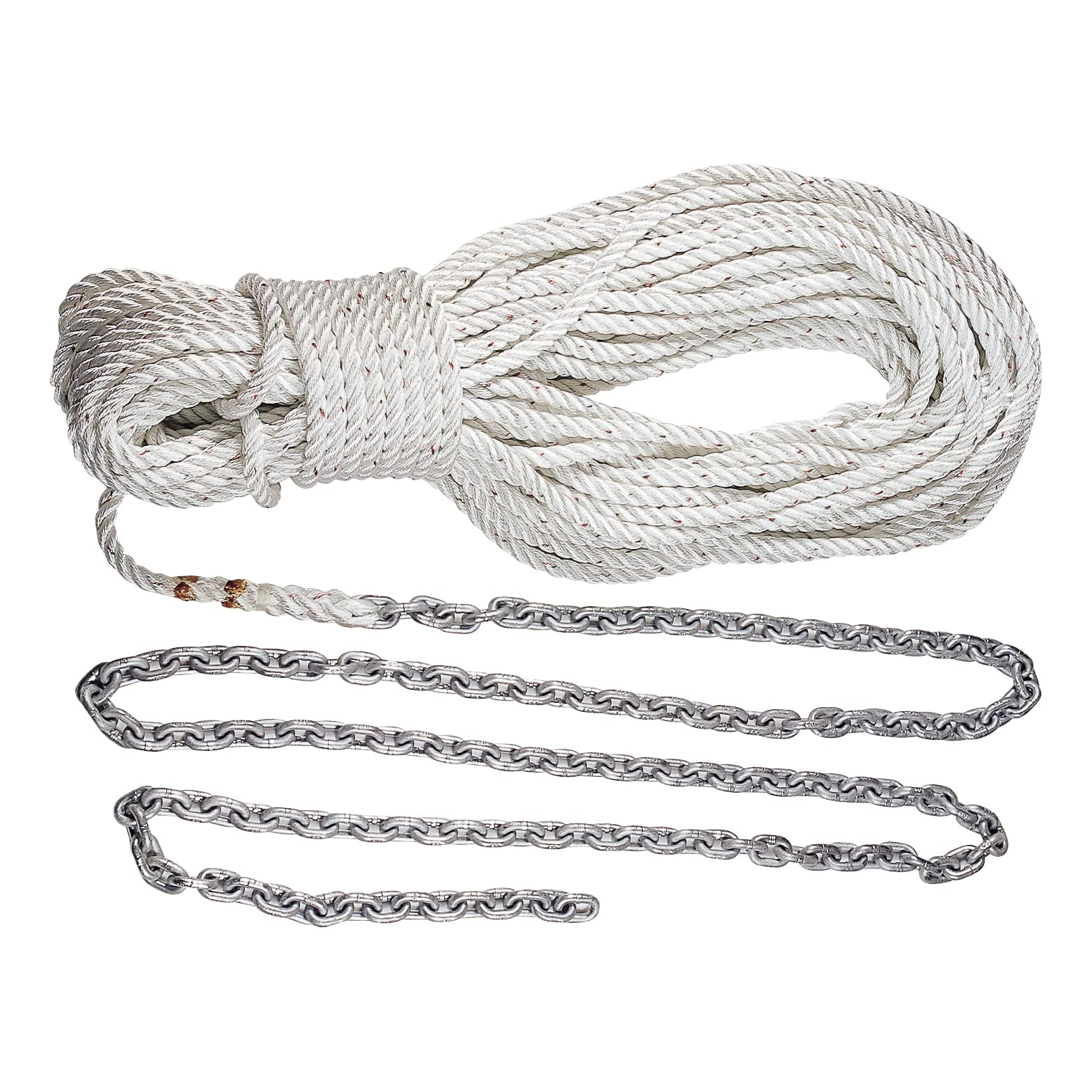 Lewmar Anchor Rode Boat for Windlasses - 20' 5/16" G4 Chain, 200' 9/16" Rope with 3/8" Shackle, High-Test-Rated Galvanized Links, Hand-Sewn Whipping