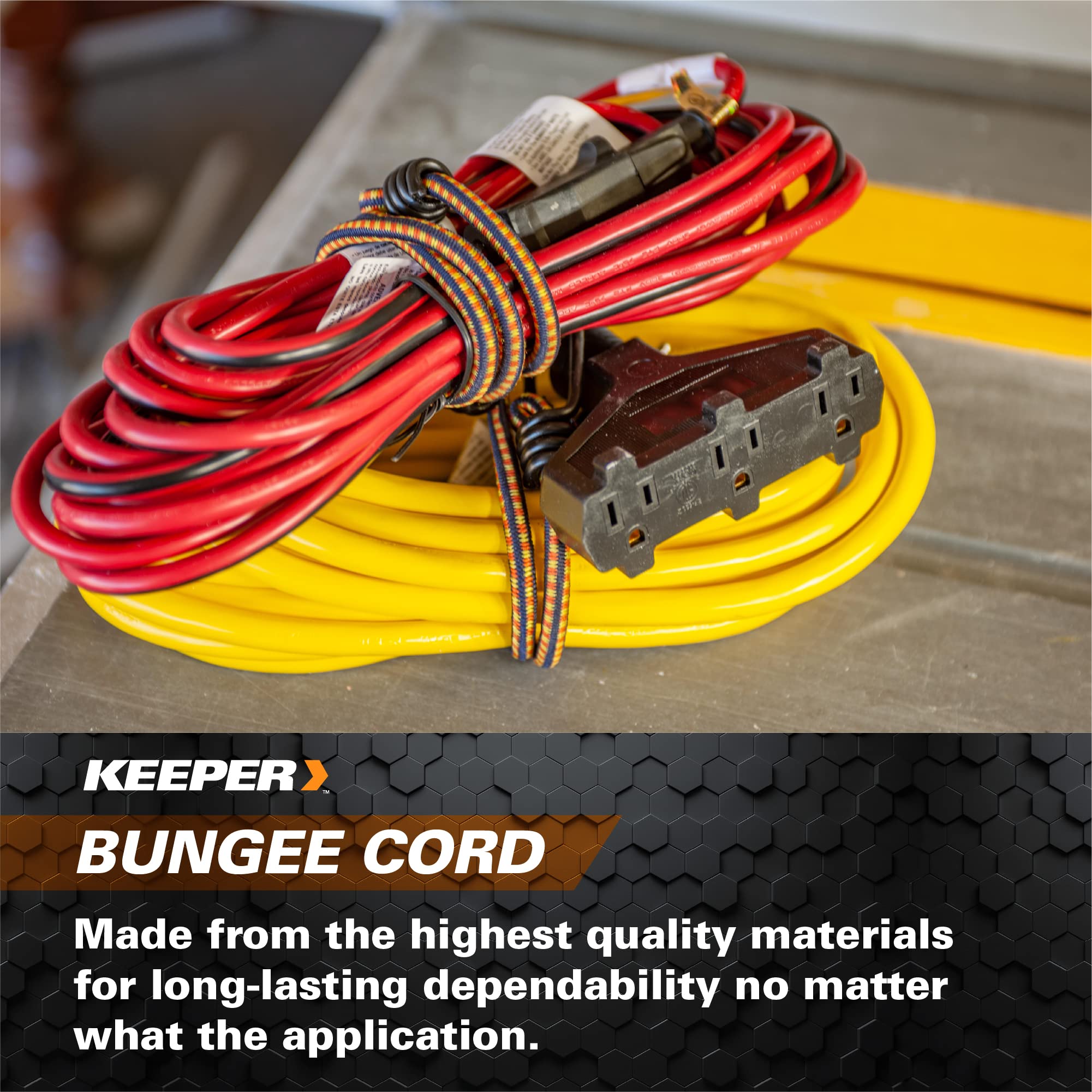24” Bungee Cord - Keeper, 3 Pack - UV and Weather-Resistant