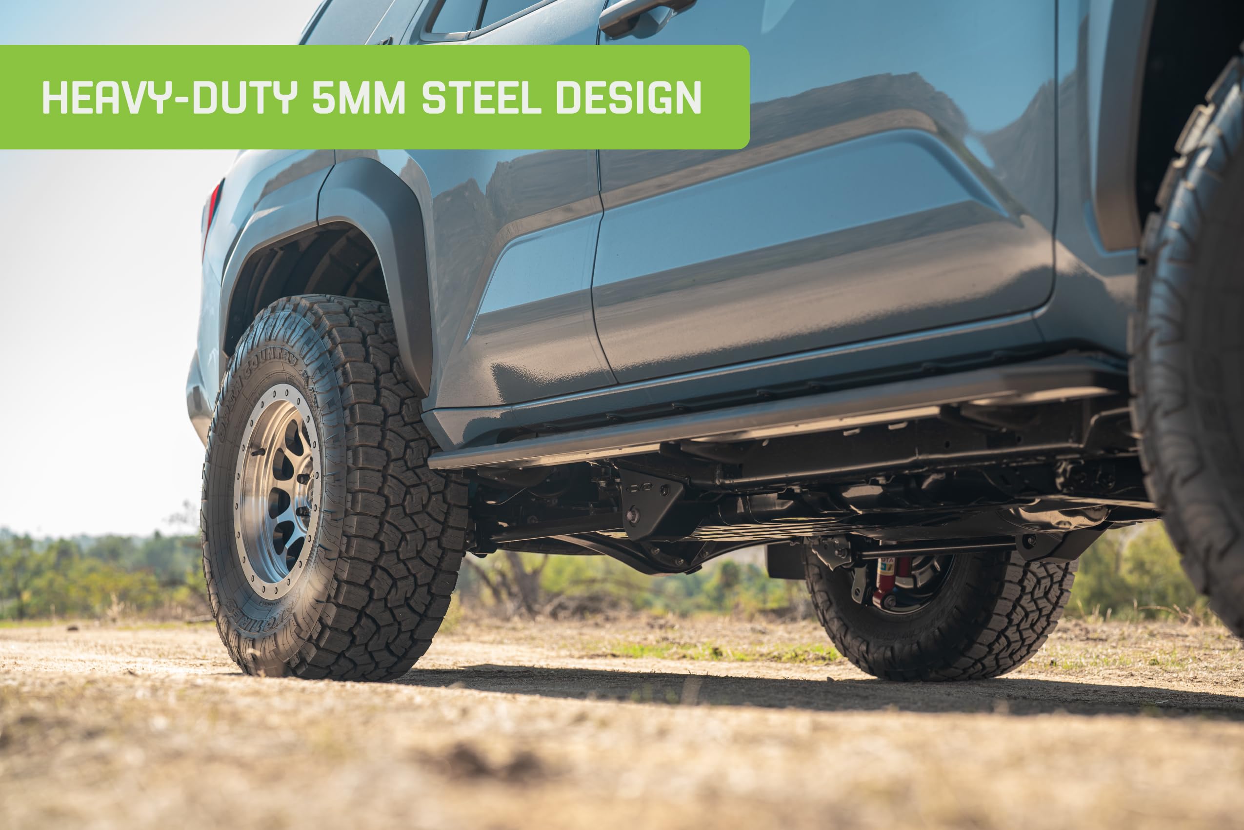 Offroad DV8 Trailing Arm Skid Plates for 2025 Toyota 4Runner | Helps Prevent Getting Hung-Up on Rocks & Other Off-Road Obstacles | Protects Vulnerable Trailing Arm Mounts | Powder Coated | 5mm Steel