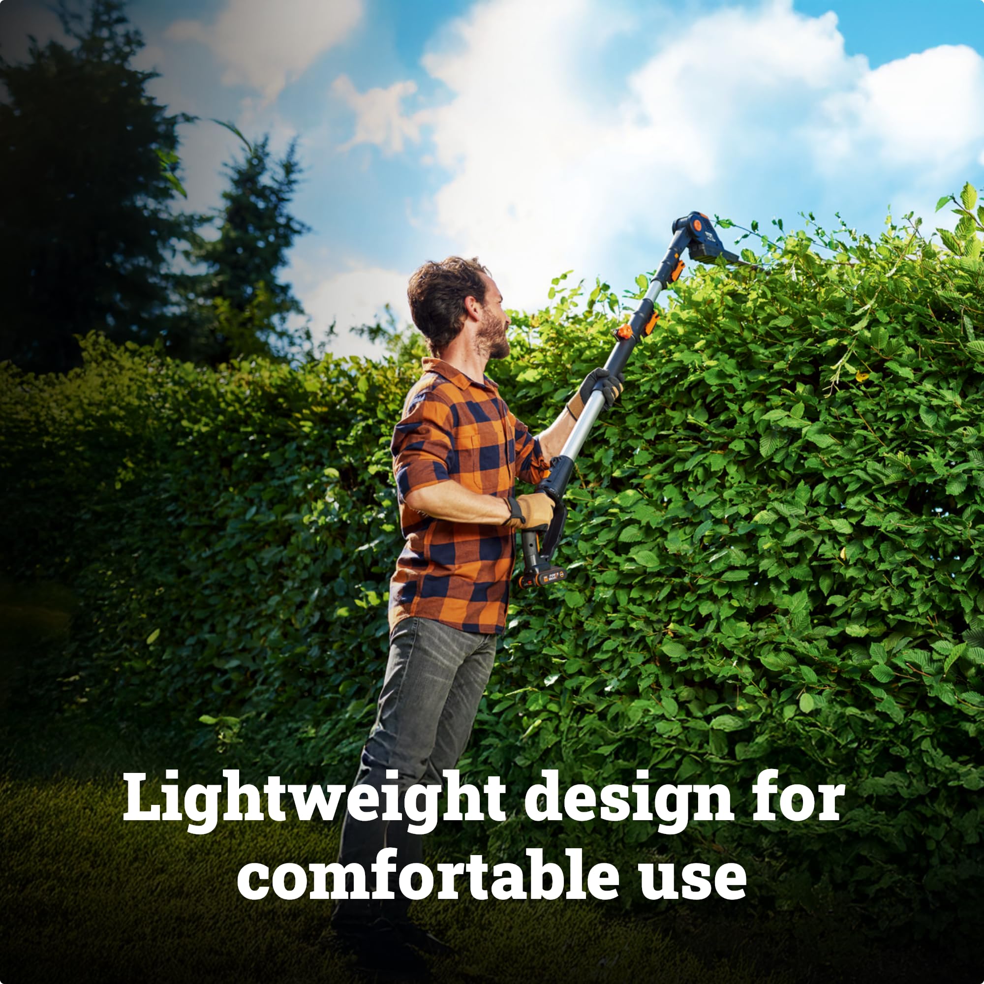 20V WORX WG252 2-in-1 Attachment Capable Hedge Trimmer