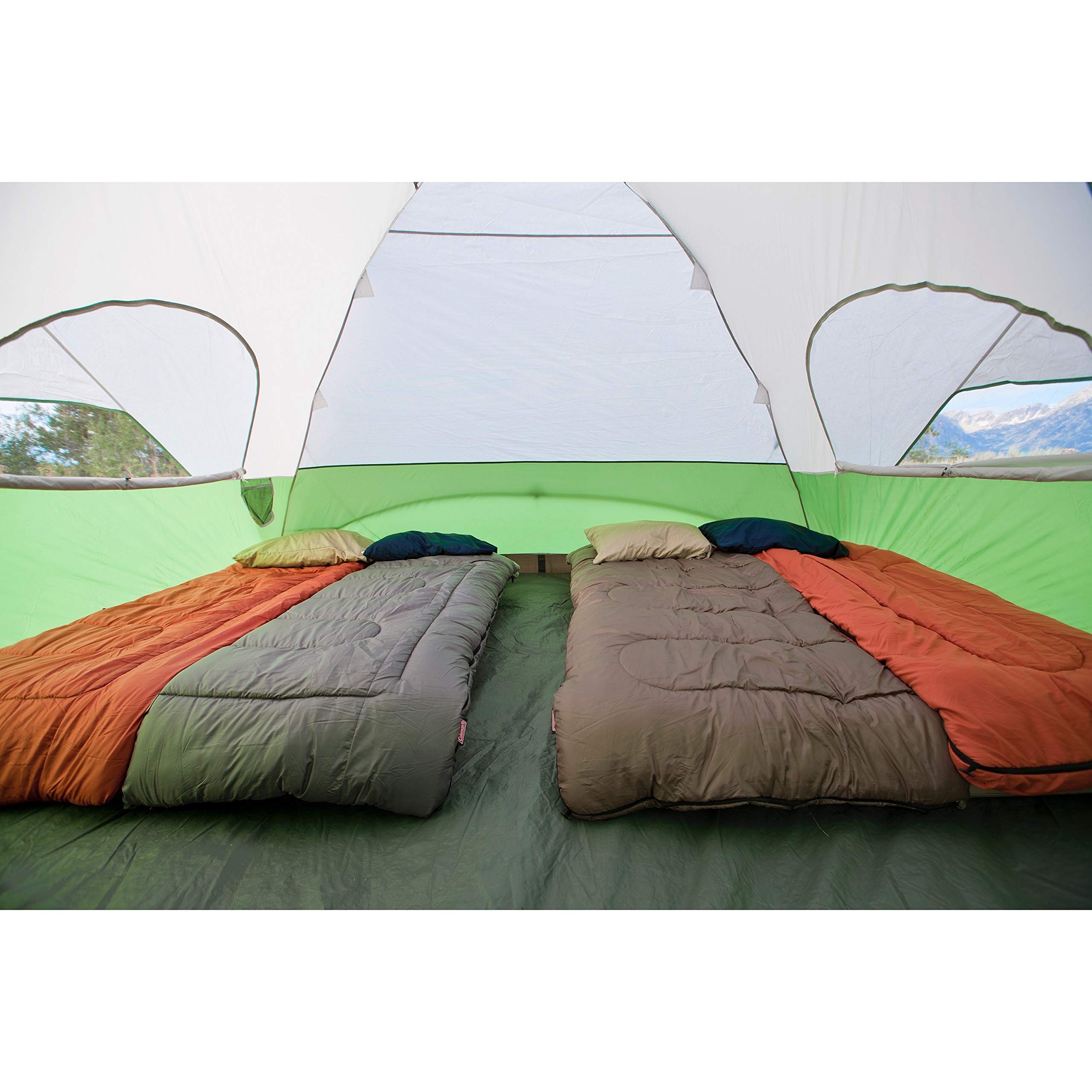 Coleman 6/8 Person Evanston Screened Camping Tent, Weatherproof Tent with Roomy Interior Includes Rainfly, Carry Bag, Easy Setup and Screened-in Porch