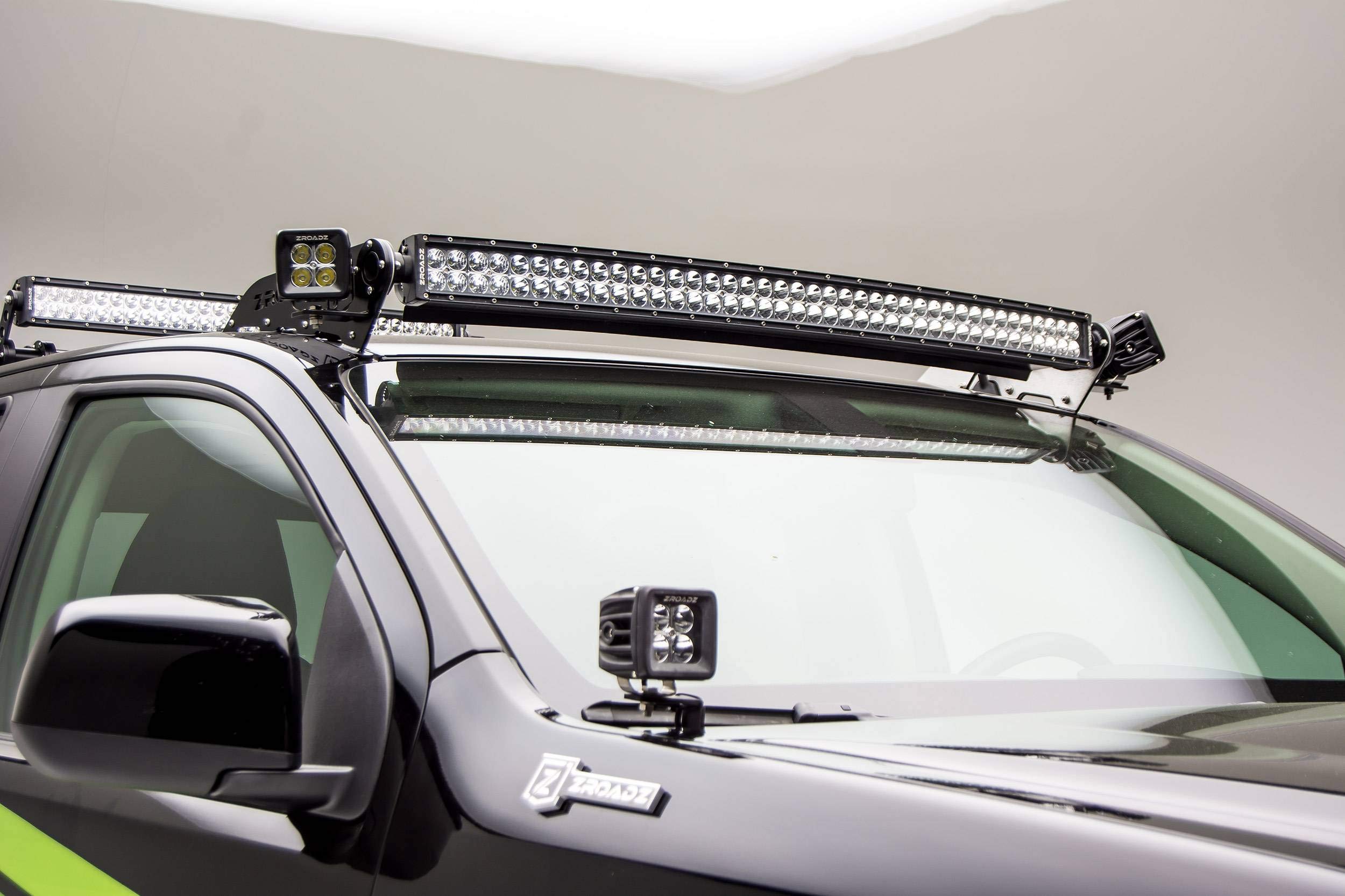 ZROADZ LED Bracket Front Roof to mount (2) 3 Inch Pod Lights - PN #Z330001 Black
