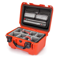 Waterproof Nanuk 918 Carry-on Hard Case with Lid Organizer and Padded Divider - Orange
