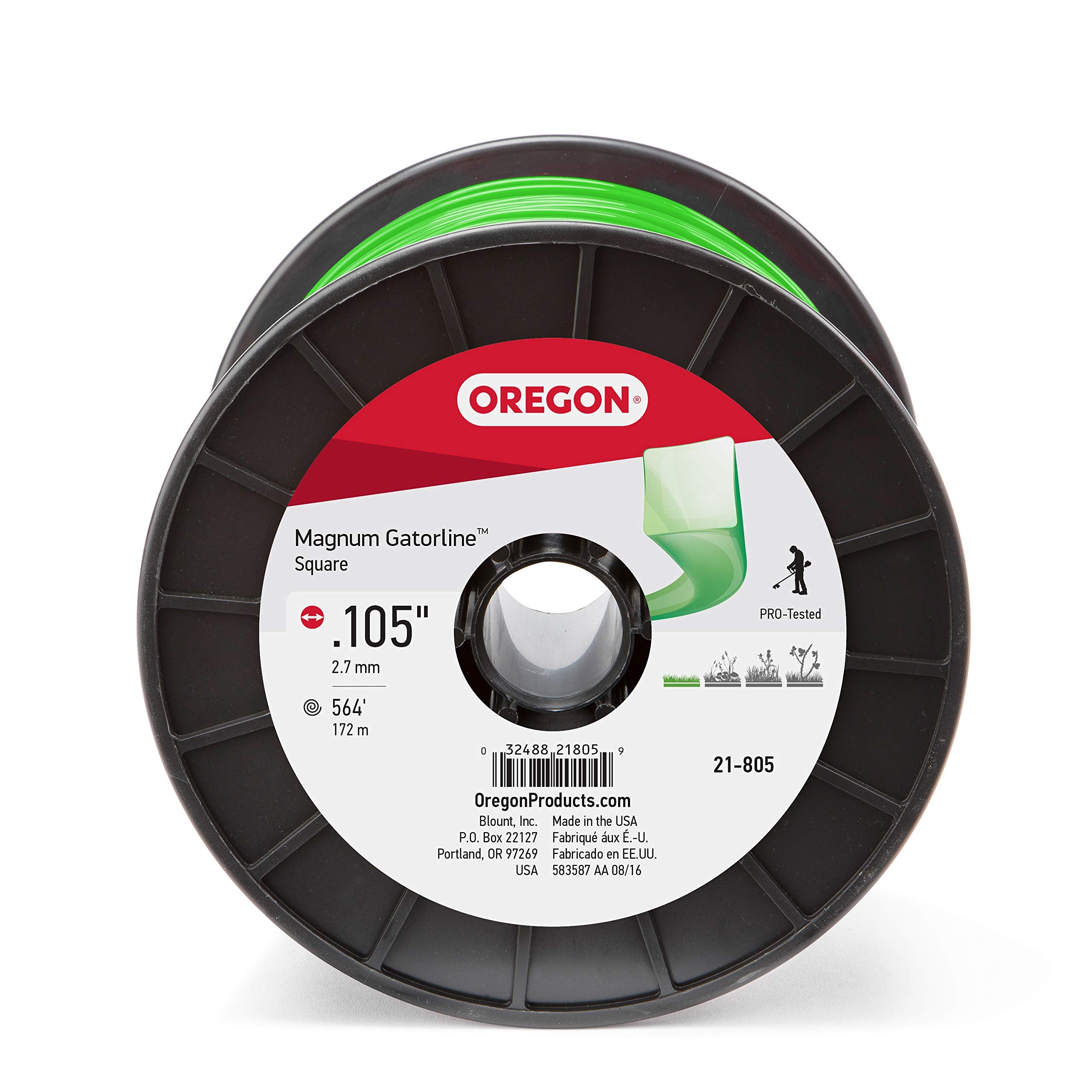 Oregon Gatorline 21-805 3-Pound Spool of .105-Inch-by-538-Foot Square String Trimmer Line