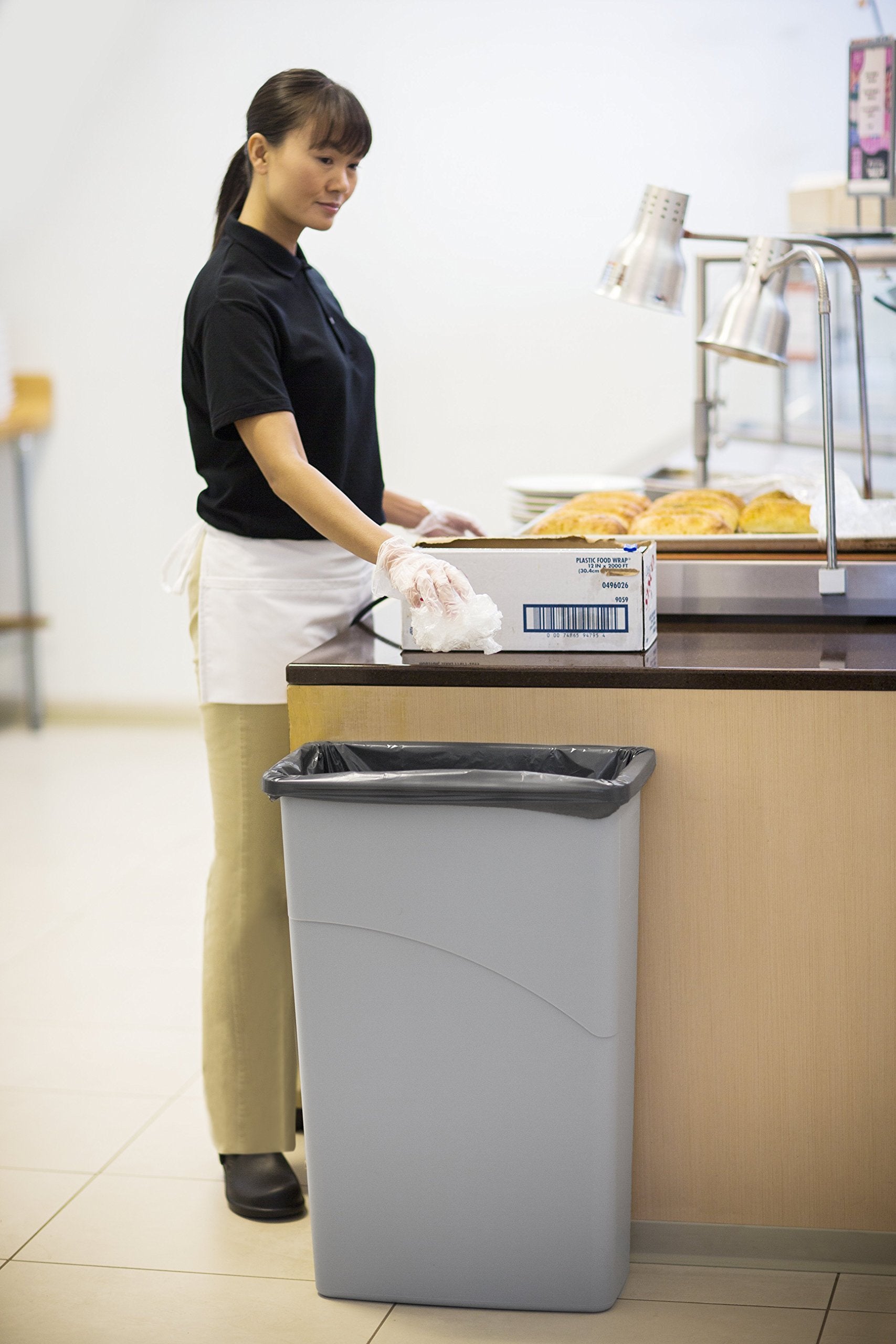 Slim Jim Rubbermaid Waste Container, 87 L - Grey