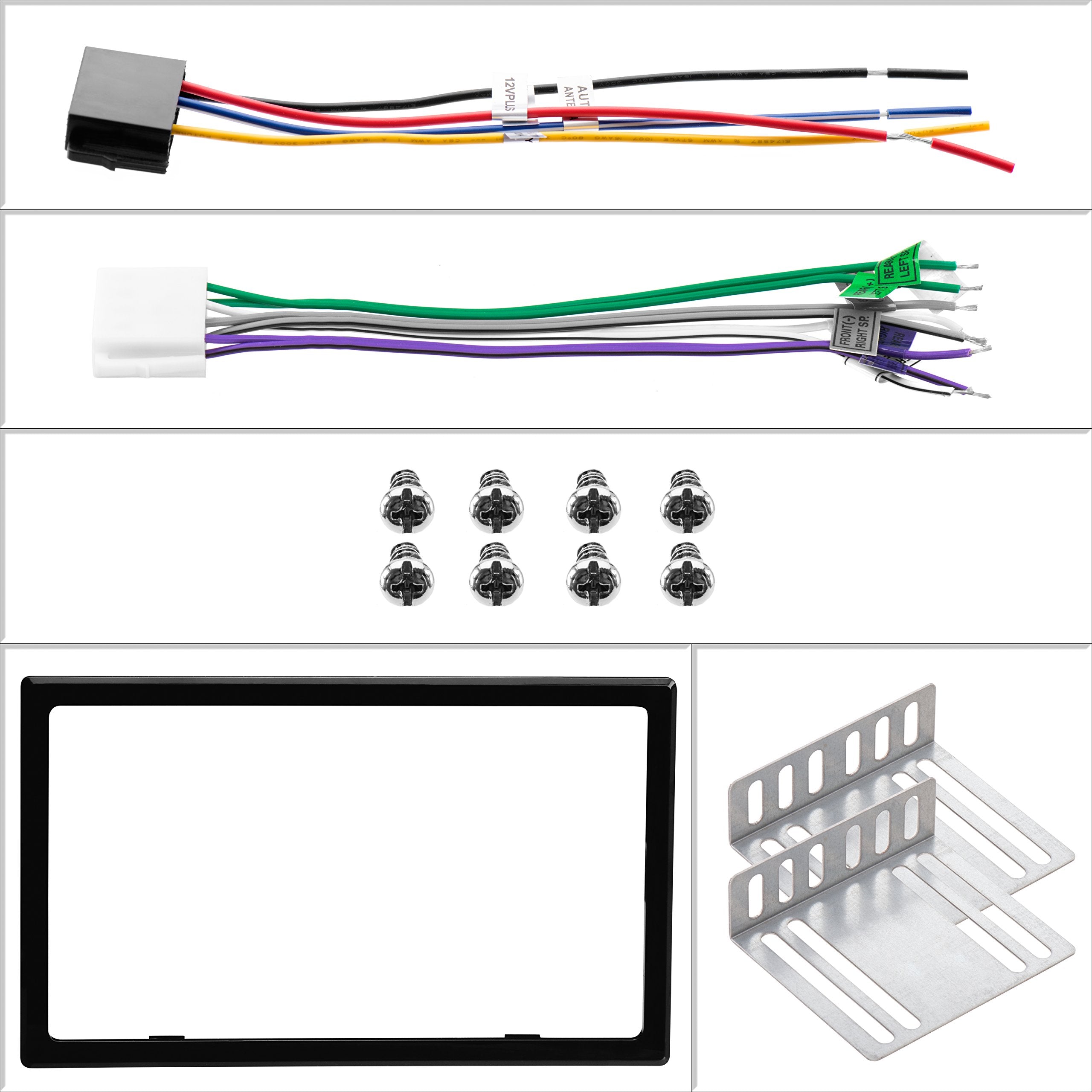 Car Stereo Planet Audio PB475RGB - Double Din, Bluetooth, CD/MP3/USB AM/FM Radio, Multi Color RGB Illumination, Wireless Remote