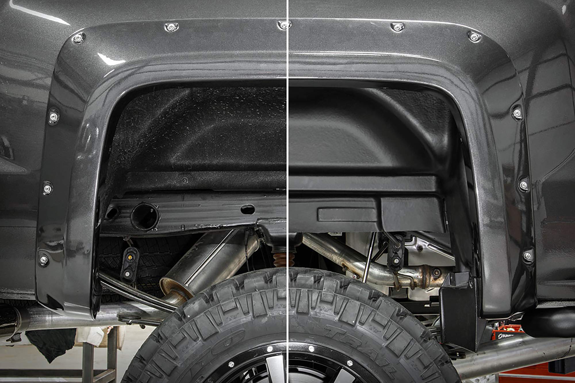 Rough Country Wheel Well Rear Liners for 2015-2019 Chevy 2500/3500HD - 4215