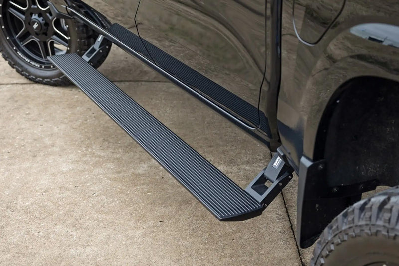 Power Running Boards Rough Country with LED Step Lights for Chevy Colorado & GMC Canyon (2015-2025) Crew Cab - Dual Motor Electric Powerstep Board & Retractable Truck Steps