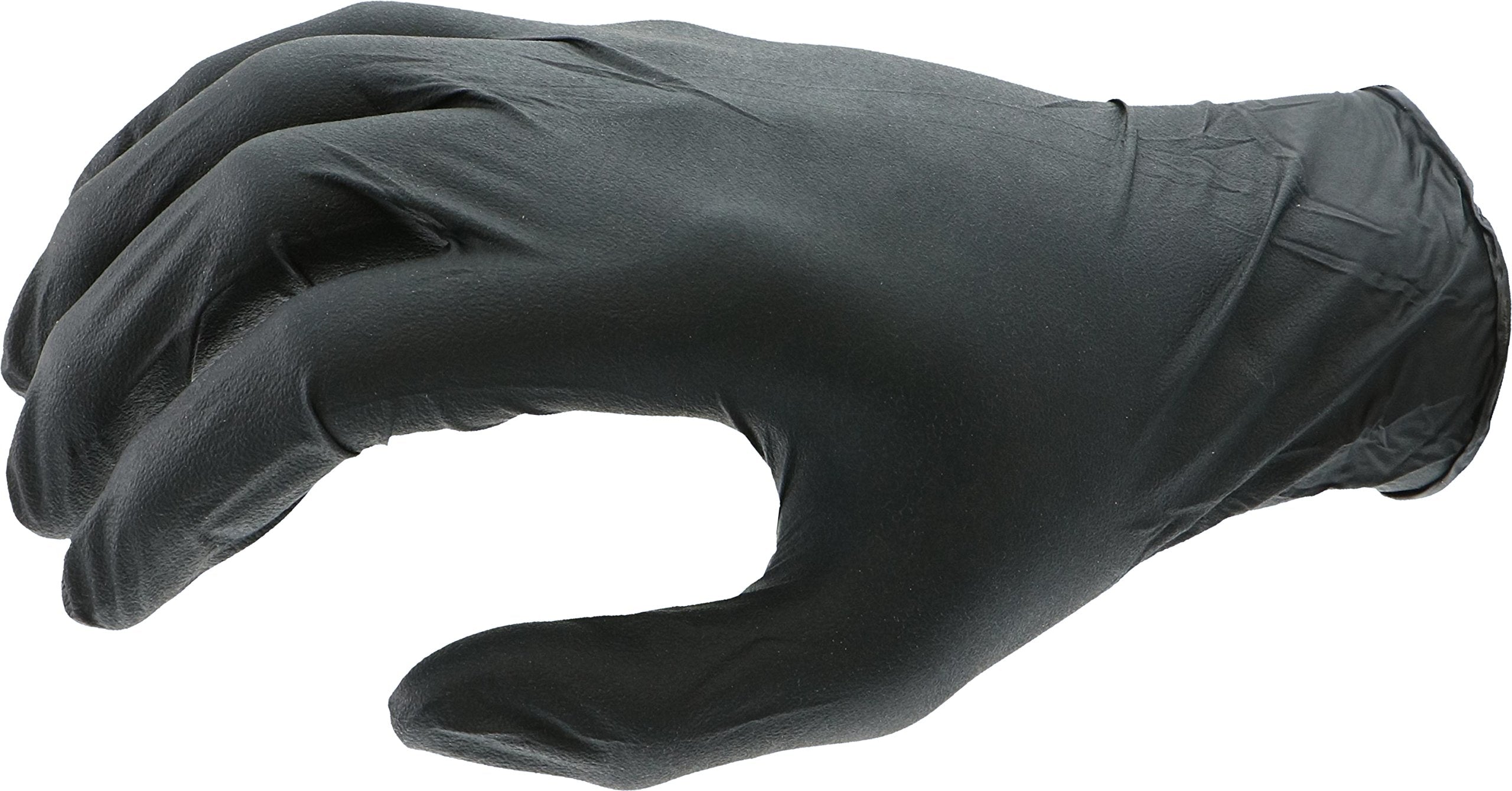 2920 West Chester Industrial Grade Powder-Free Nitrile Gloves - [Pack of 100] Small, Silicone Free, Beaded Cuff, Ambidextrous PosiShield Gloves in Black