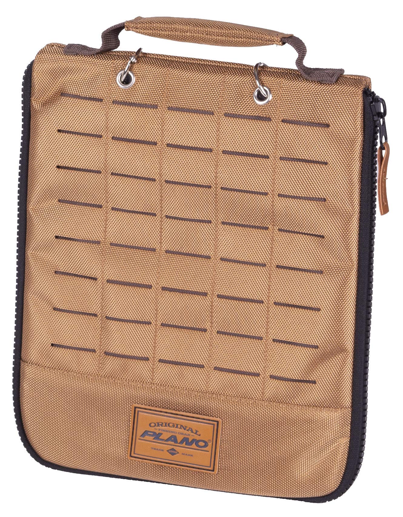 Brown Plano Guide Series Worm Wrap, 1680 Denier Fabric, Premium Tackle Storage for Soft Plastics, Fishing Bait Binder Organization with 8 Included Bait Bags