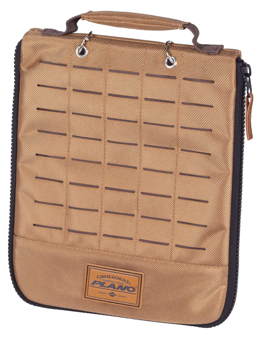 Brown Plano Guide Series Worm Wrap, 1680 Denier Fabric, Premium Tackle Storage for Soft Plastics, Fishing Bait Binder Organization with 8 Included Bait Bags