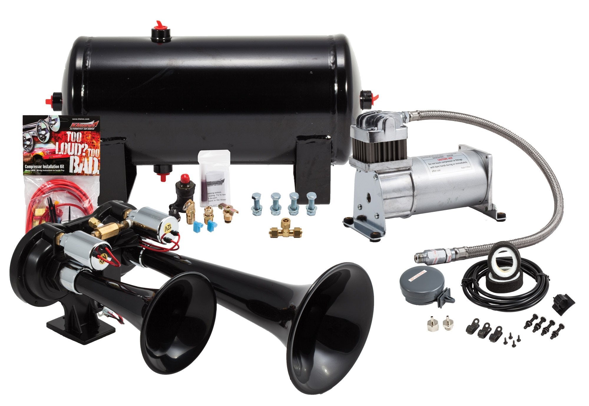 HK-Euro Kleinn Air Horns Pro Blaster Dual Tone Horn Kit