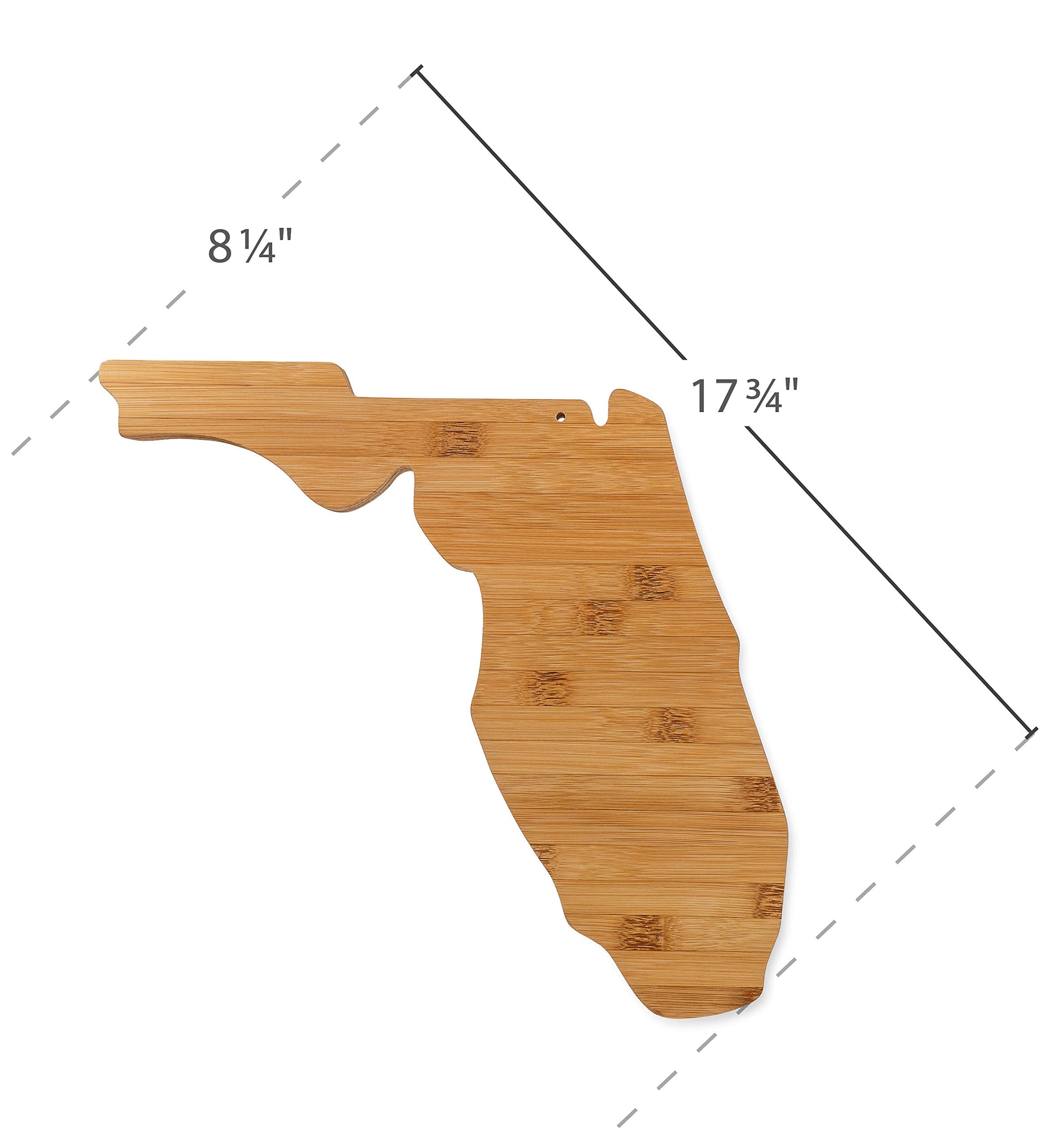 Texas-shaped Camco Bamboo Cutting Board - Perfect for Kitchen Use or Wall Decoration (53113)