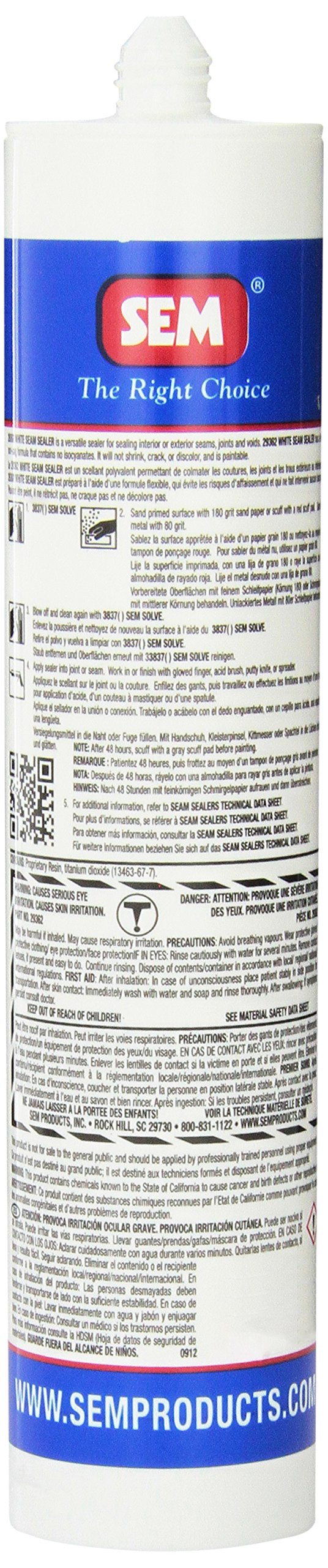 White SEM 29362 Seam Sealer - 10.1 fl. oz.