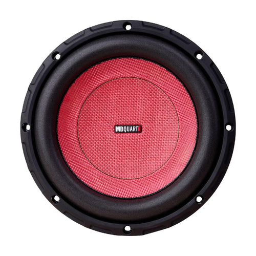 8" MB Quart Shallow Wall Mount Stereo Subwoofer, 500W Peak Power, 2-Inch High-Temperature Voice Coil for Thermal Stability and UV-Treated, Black