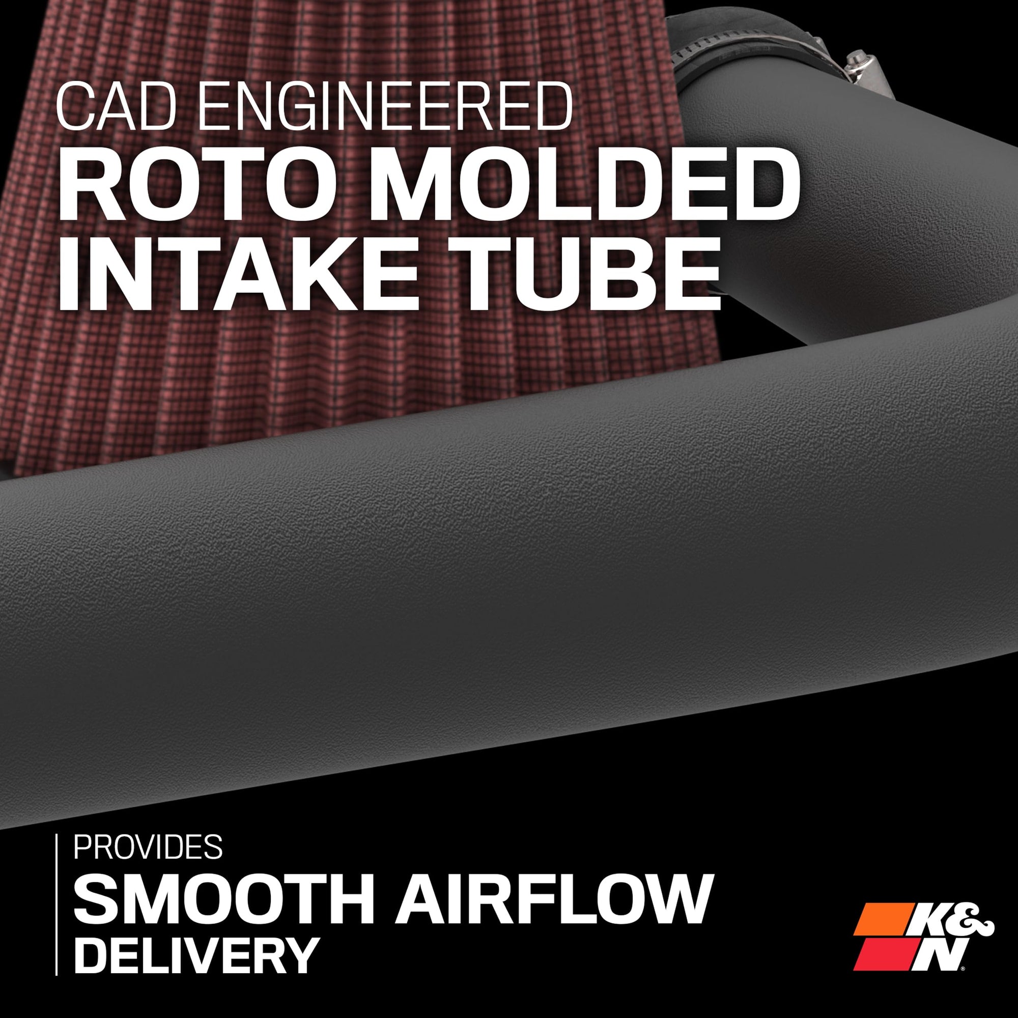 Cold Air Intake System K&N: High-Flow Air Filter, Increase Performance & Towing: Compatible with 2021-2024 FORD: F150, 63-2616