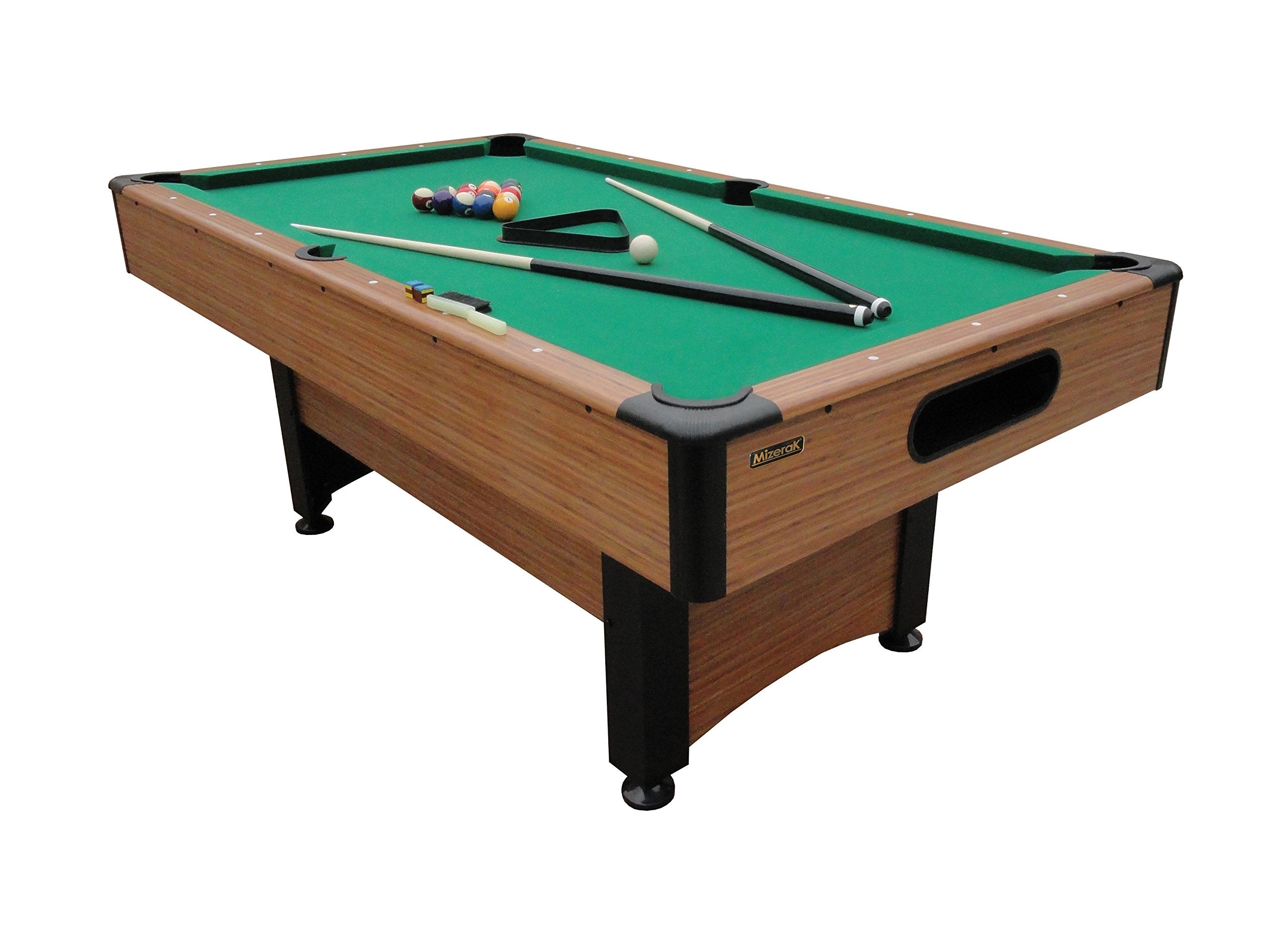 Mizerak 6.5' Dynasty Space Saver Billiard Table with Leg Levelers, Automatic Ball Return, and Classic Green Nylon Cloth