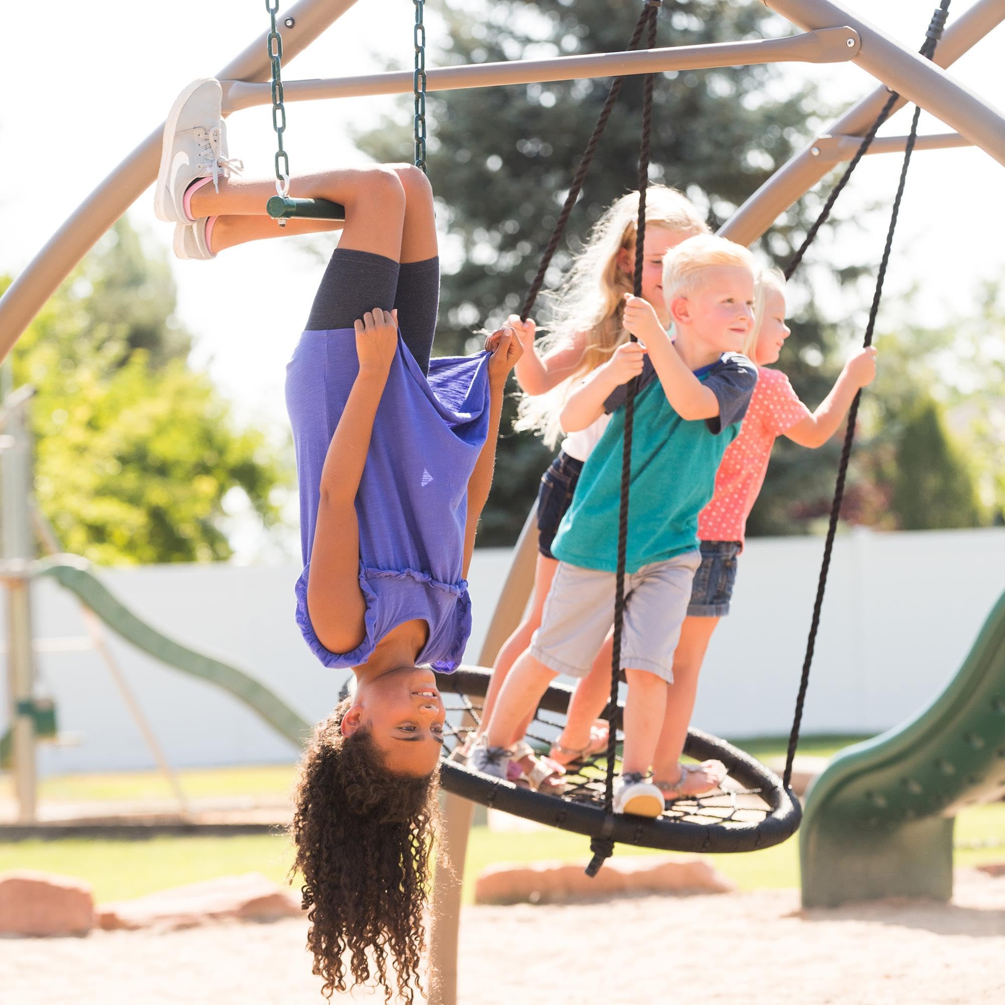 Adventure Tower Lifetime Swing Set Playset with Spider Swing