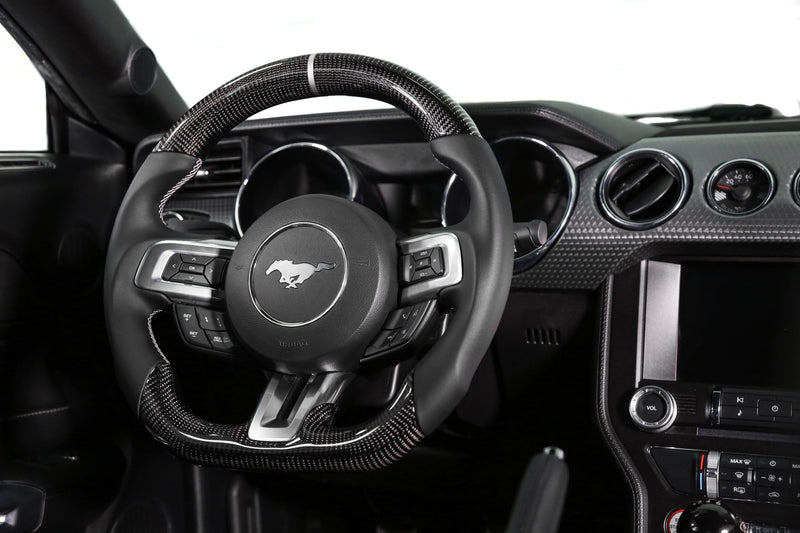Steering Wheel Rekudo RK950-05 - Carbon Fiber with Leather Grips