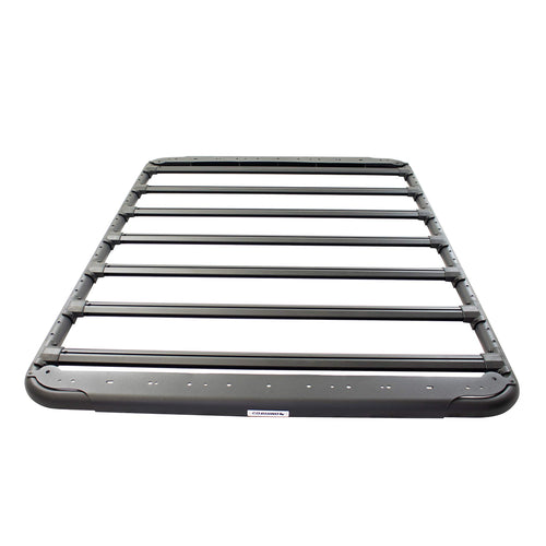 Go Rhino 500 SRM Flat Platform Roof Rack & Clamps | Aluminum, Textured Black, L: 65" x W: 52" | 5935065T | Mounts to Most Cross Bars