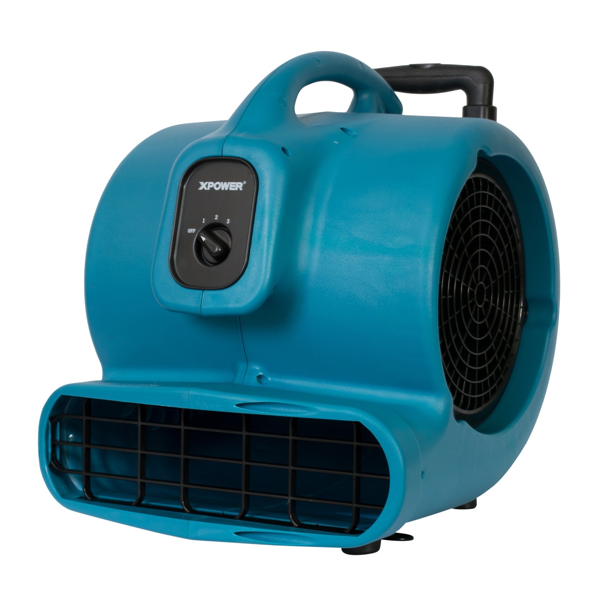 XPOWER Pro X-830H 1 HP 3600 CFM Centrifugal Air Mover, Carpet Dryer, Floor Fan, Blower, Telescopic Handle and Wheels, for Water Damage Restoration, Janitorial, Plumbing, Home Use