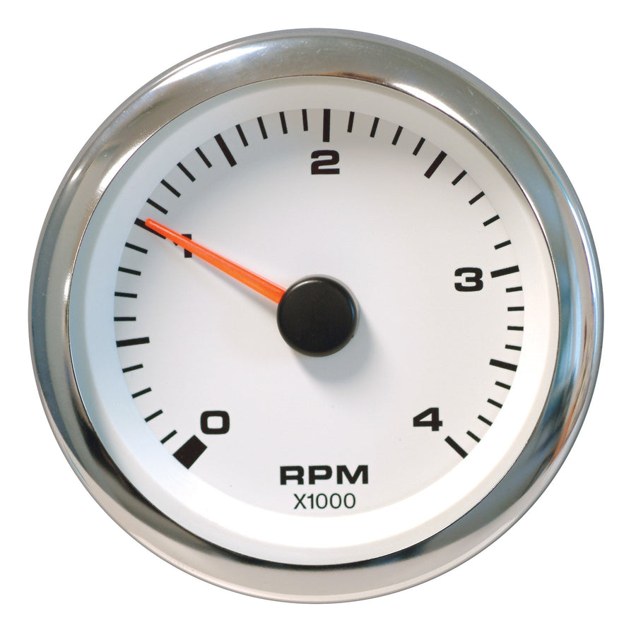 Premier Sierra International 62547P White Pro Electric Tachometer for Diesel Alternator, 3"