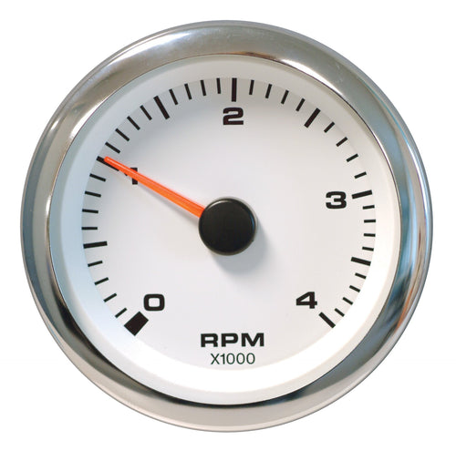 Premier Sierra International 62547P White Pro Electric Tachometer for Diesel Alternator, 3"