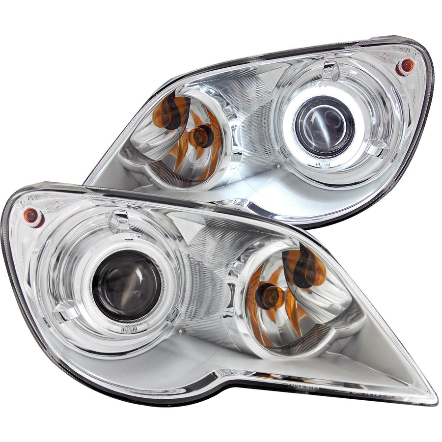 Chrome Clear AnzoUSA Projector Halo Headlight for Chrysler Pacifica - (Sold in Pairs)