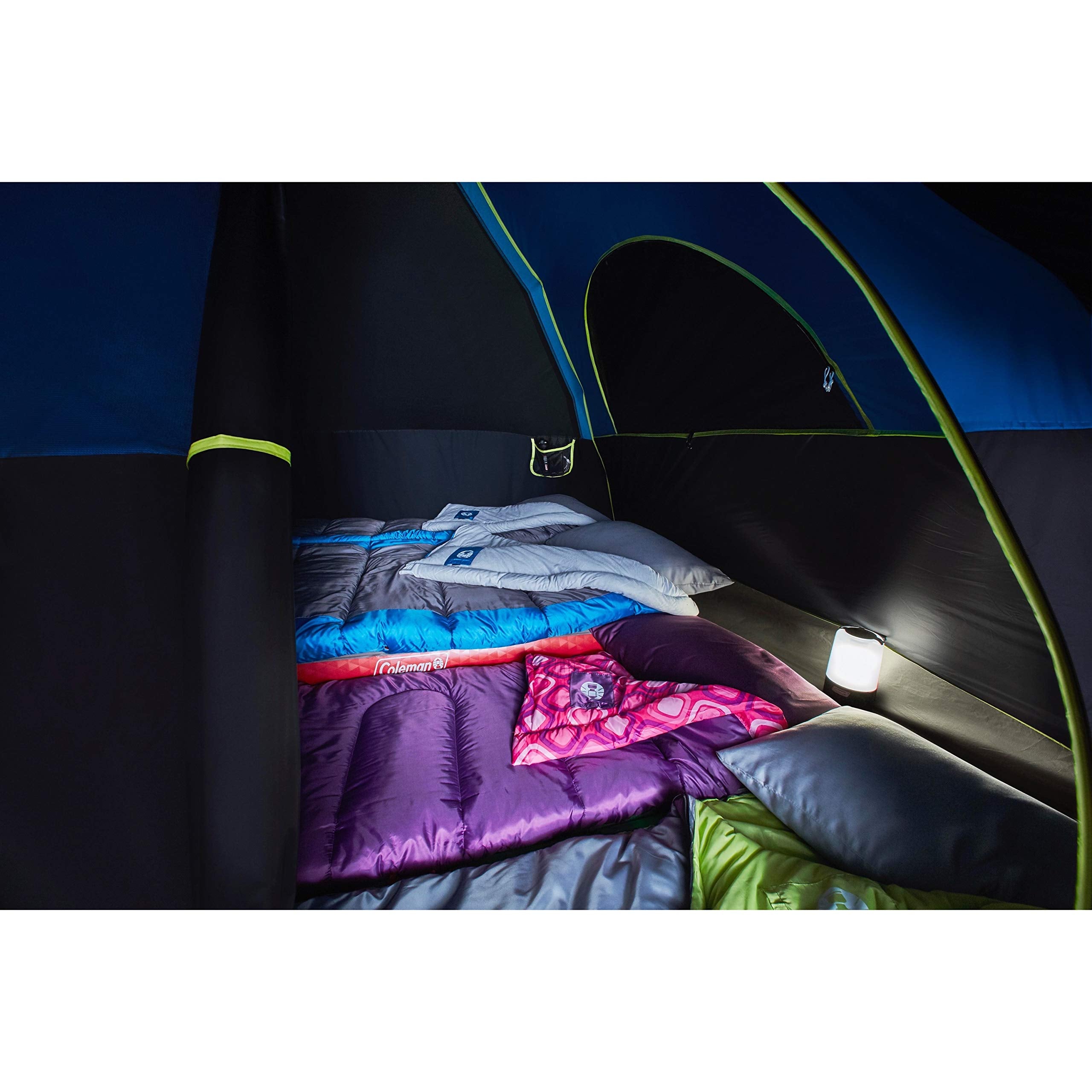 Coleman Dark Room Carlsbad Camping Tent with Screened Porch 4/6 Person Tent Blocks 90% of Sunlight and Keeps Inside Cool Weatherproof with Easy Setup