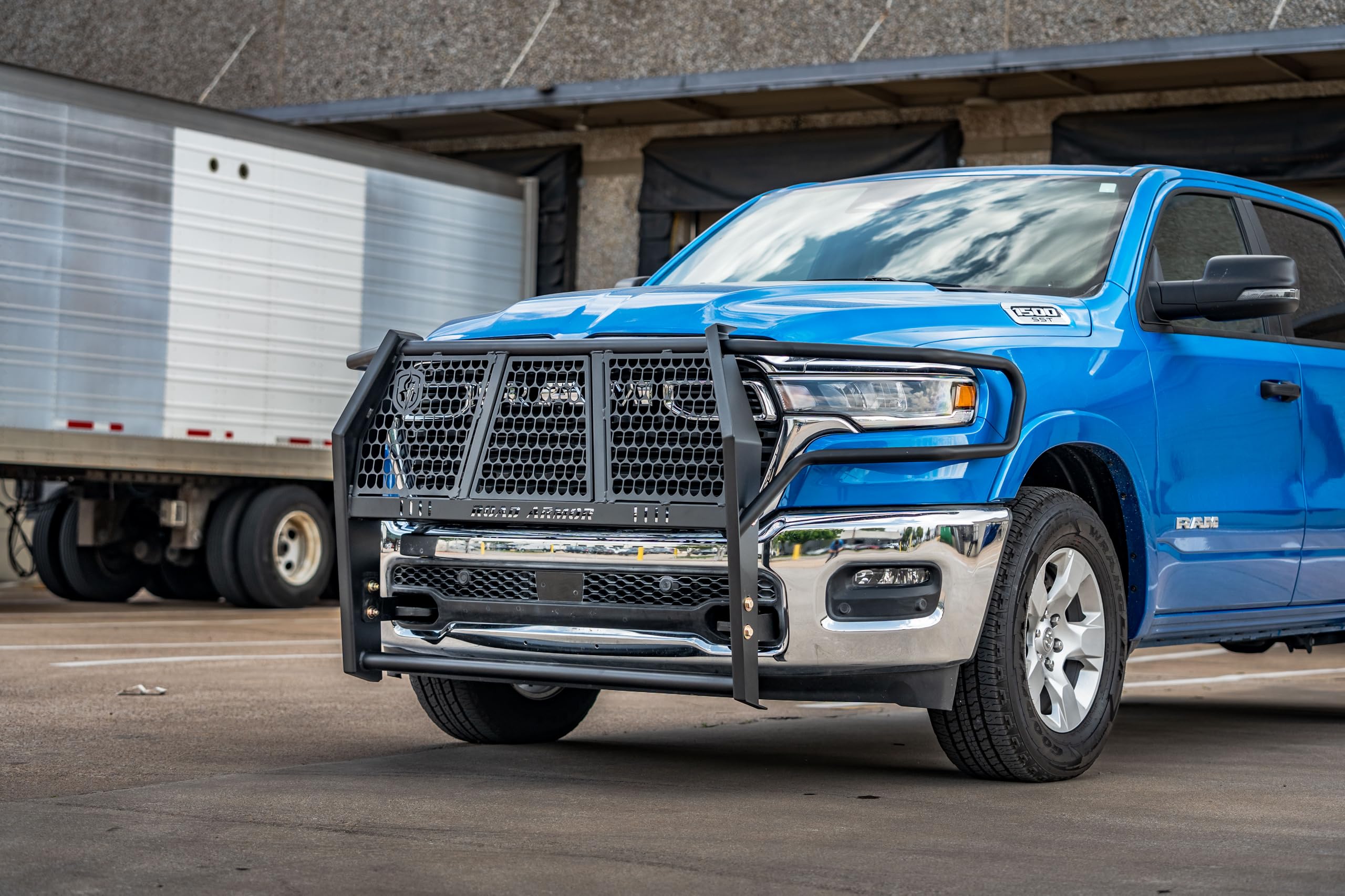 Vaquero Road Armor 4251-BRSH Front Grille Guard - Texture Black - Compatible with: 2019-2026 Dodge Ram 1500
