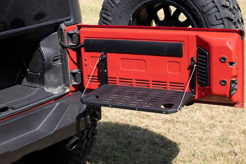 Rough Country Tailgate Folding Table for 2007-2018 Jeep Wrangler JK - 10630 , Black